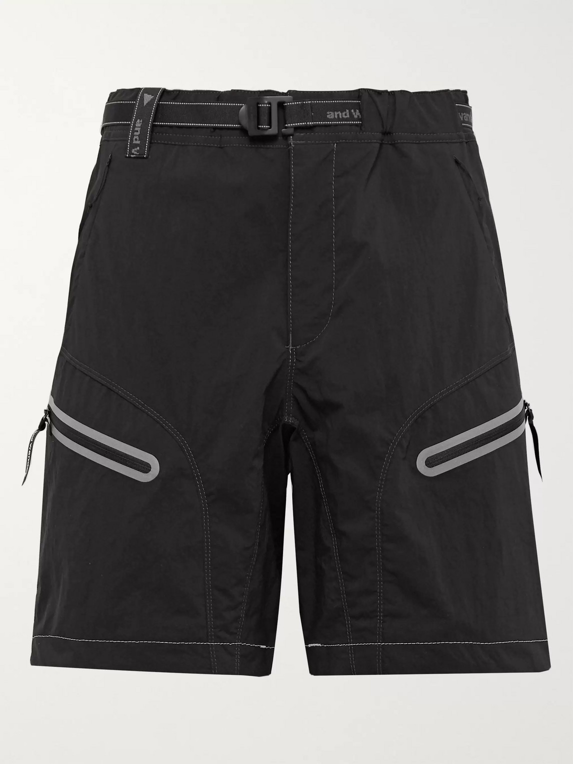 AND WANDER BELTED NYLON-BLEND SHORTS