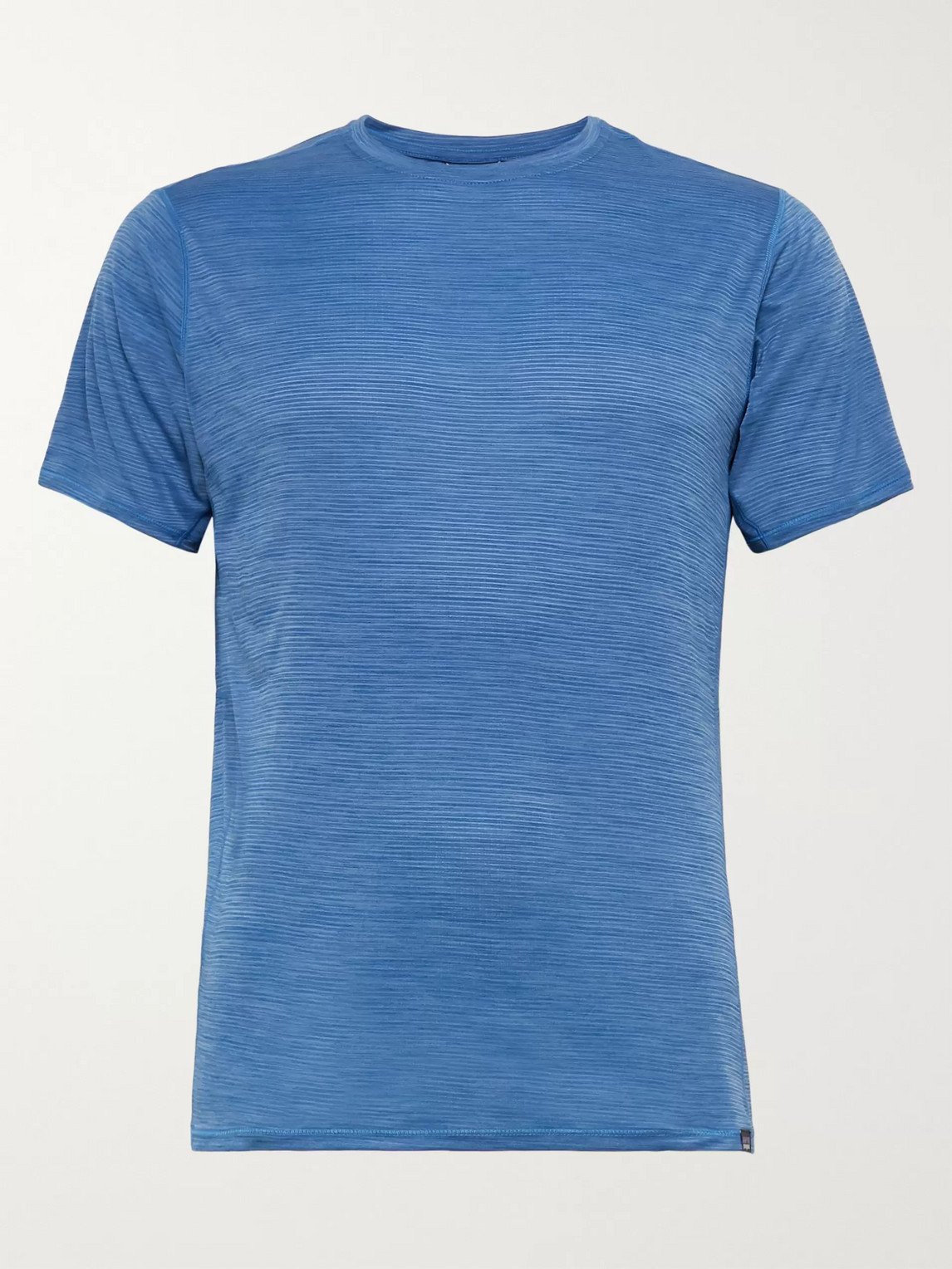 Patagonia Slim-fit Space-dyed Capilene Cool T-shirt In Blue