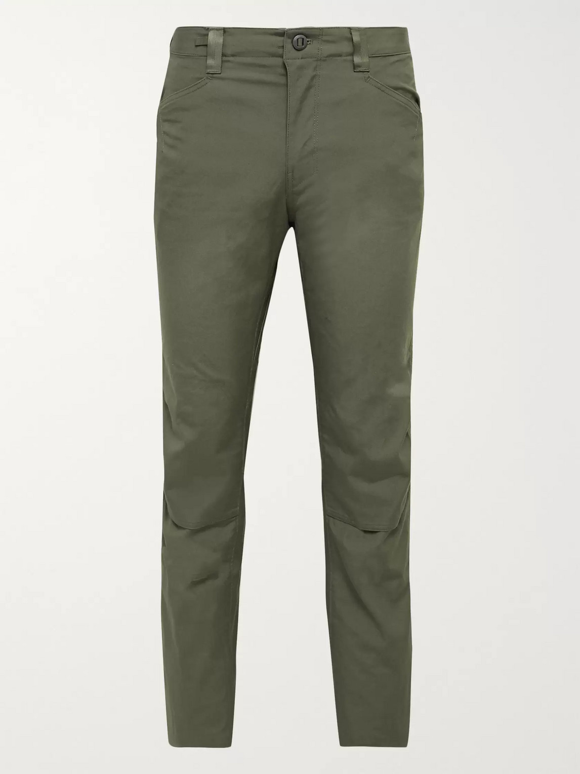 Patagonia Gritstone Rock Organic Cotton-blend Climbing Trousers In Green