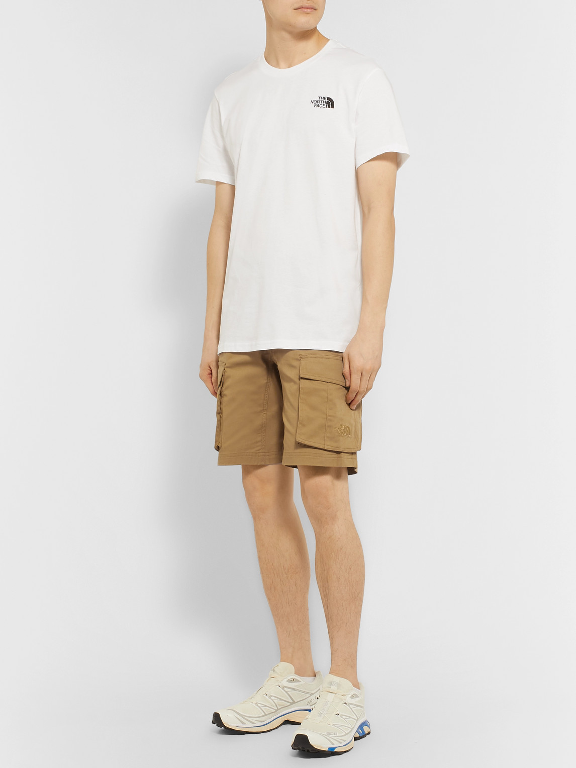 The North Face Anticline Cotton-blend Twill Cargo Shorts In Brown
