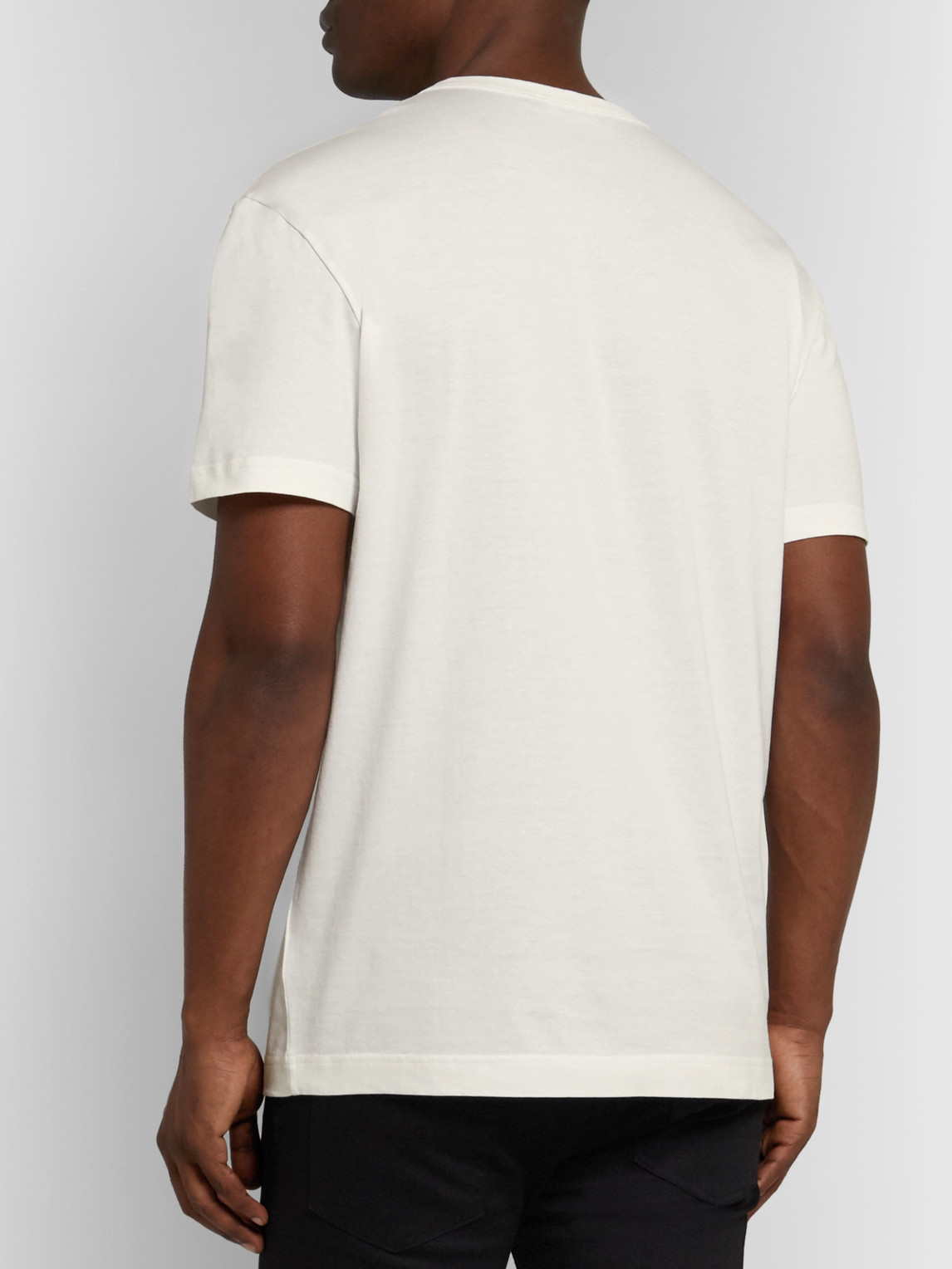 Shop Dolce & Gabbana Logo-print Cotton-jersey T-shirt In White