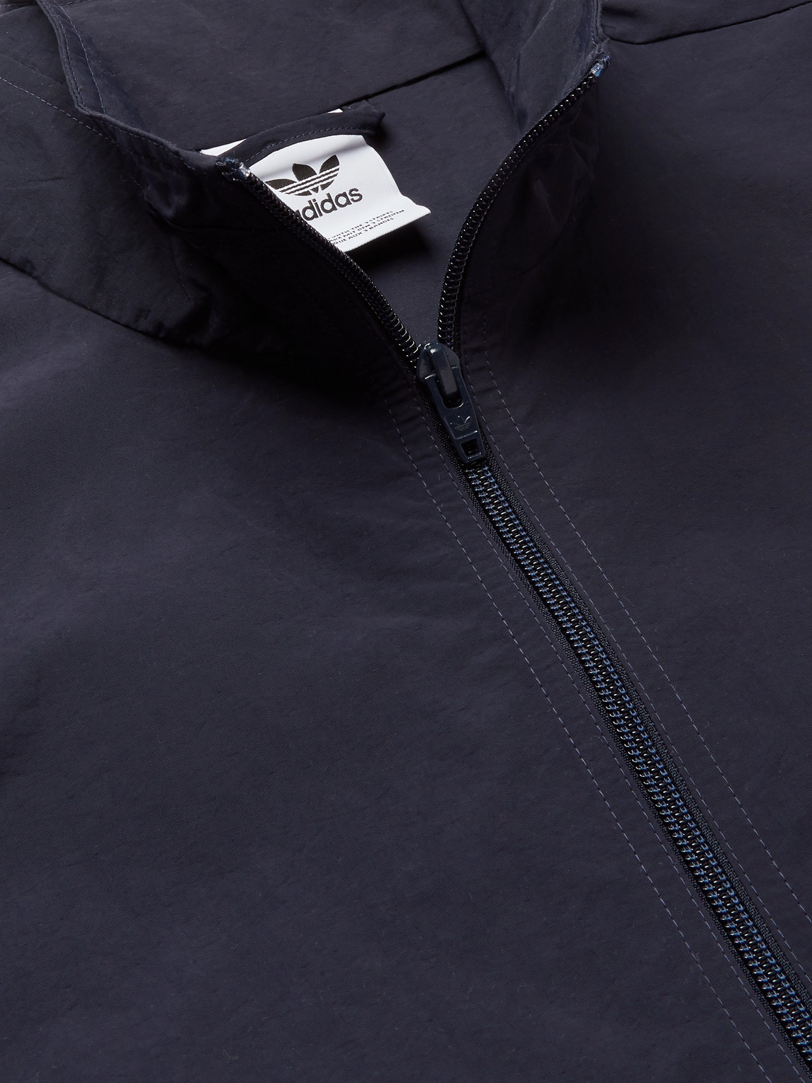 Shop Adidas Originals Shadow Logo-embroidered Colour-block Nylon Track Jacket In Blue