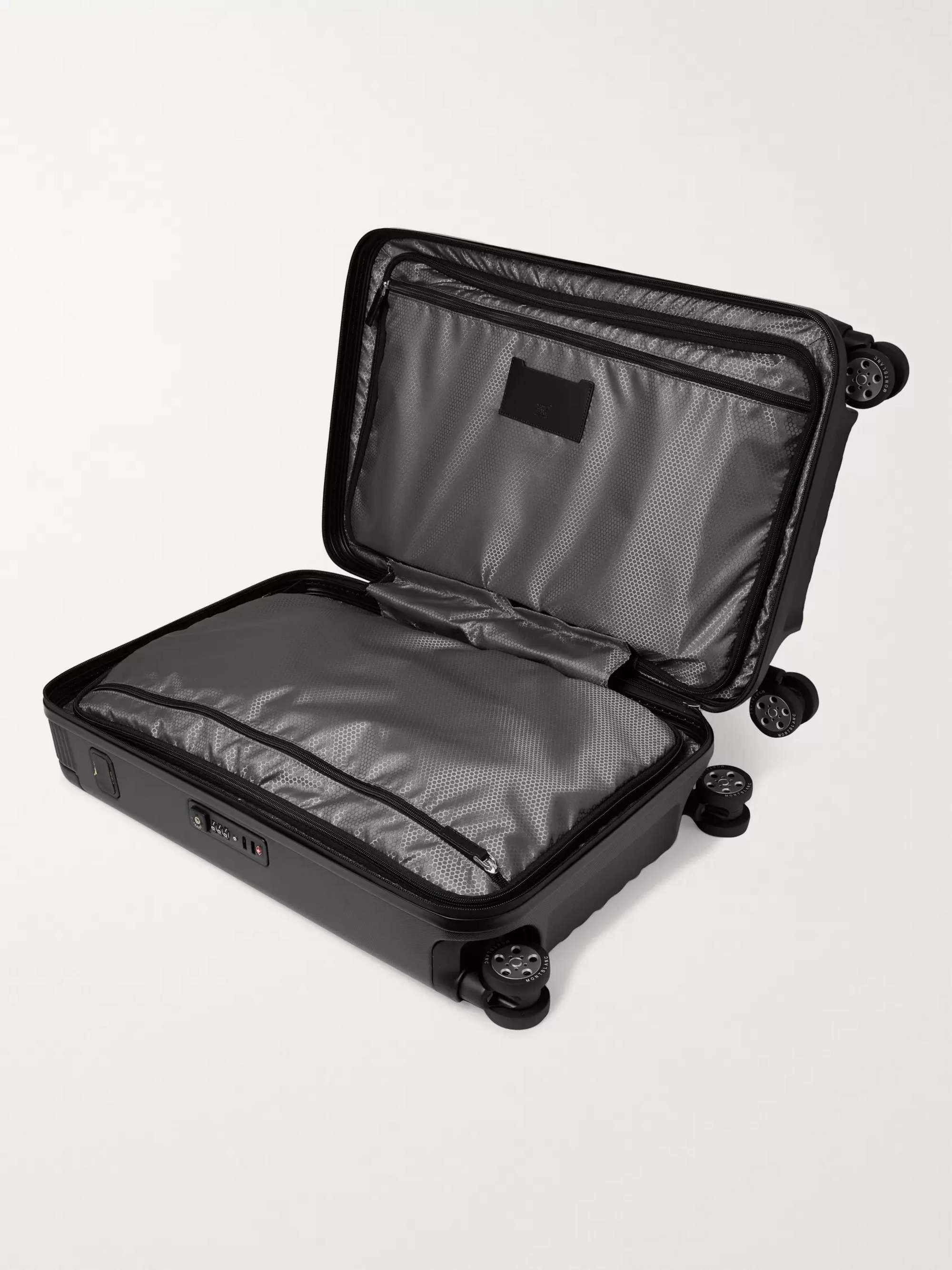 MONTBLANC #MY4810 Cabin Compact 55cm Leather-Trimmed Polycarbonate Suitcase