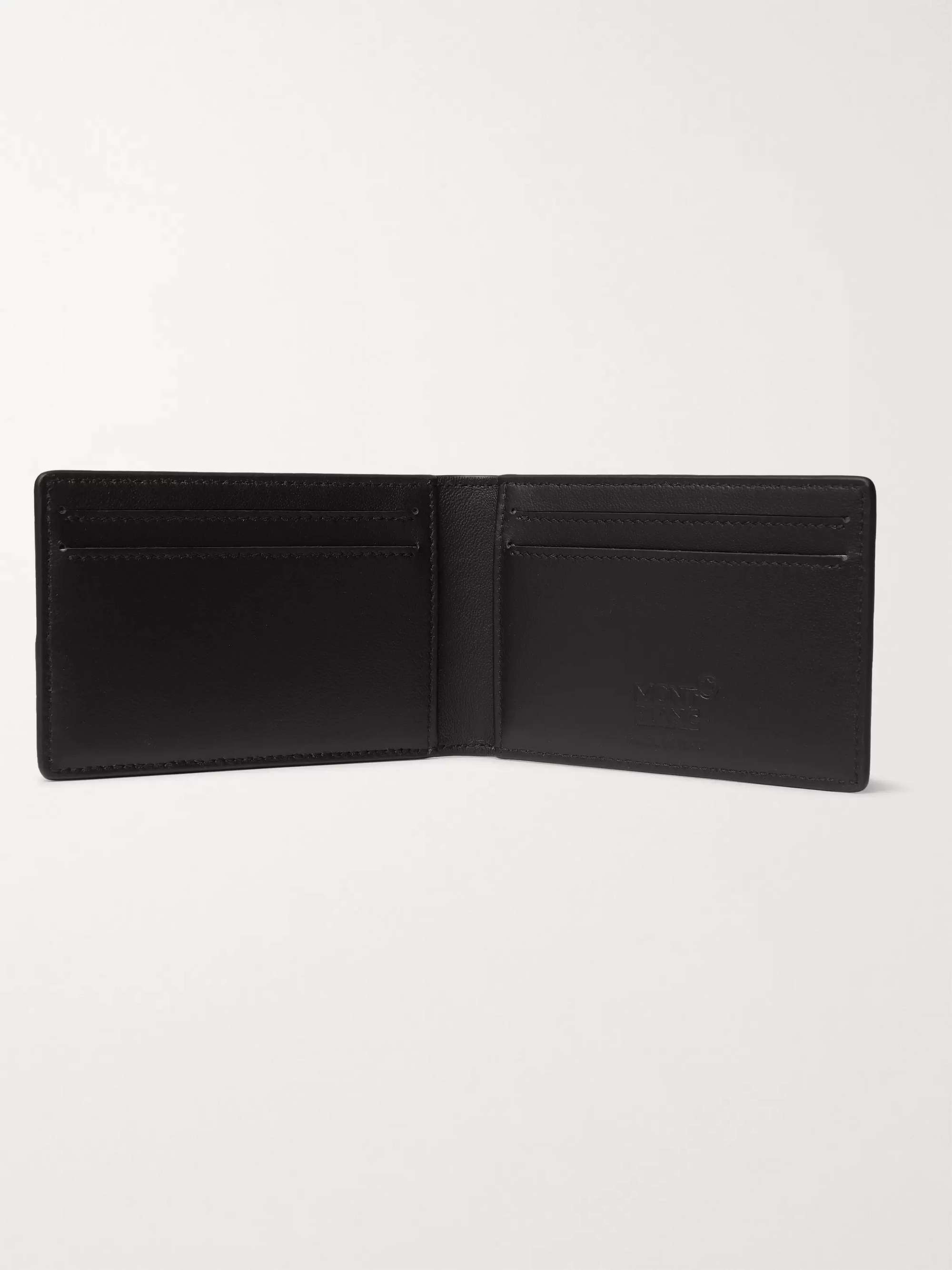 Black Leather-Trimmed Monogrammed Coated-Canvas Cardholder | GUCCI 