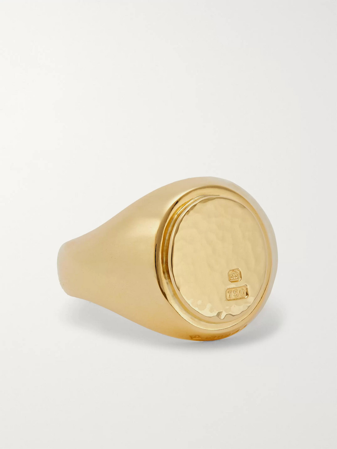 Bunney Hammered 18-karat Gold Signet Ring