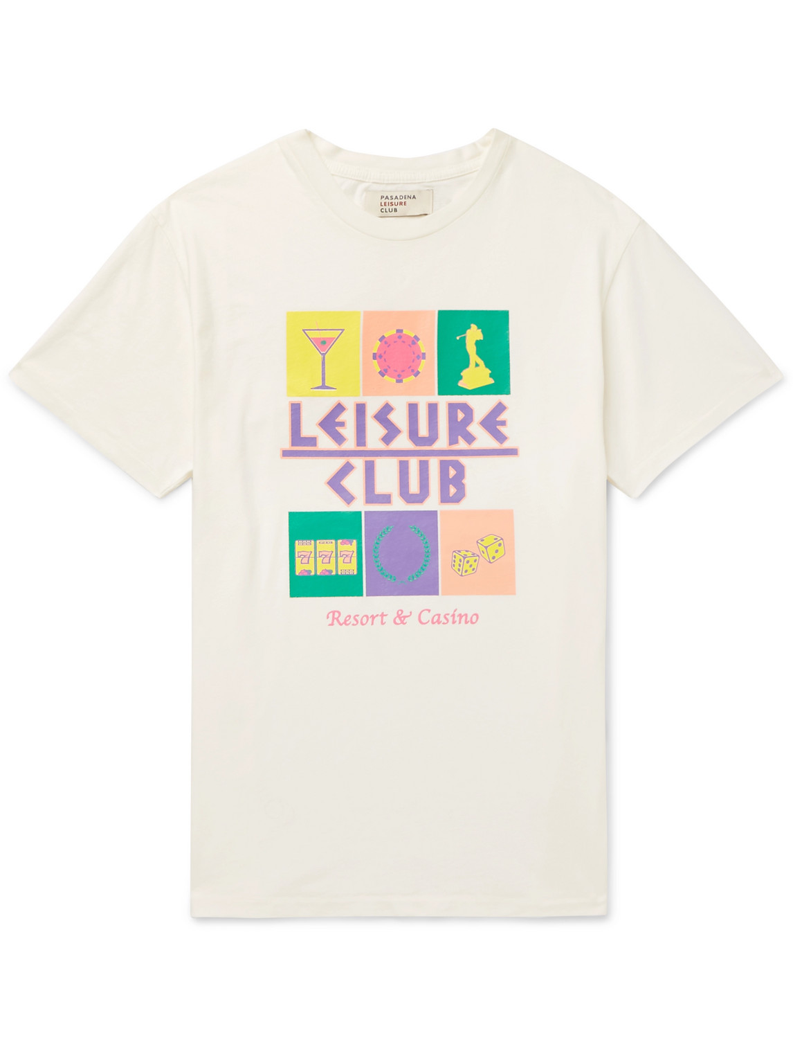 Pasadena Leisure Club Logo-print Cotton-jersey T-shirt In White