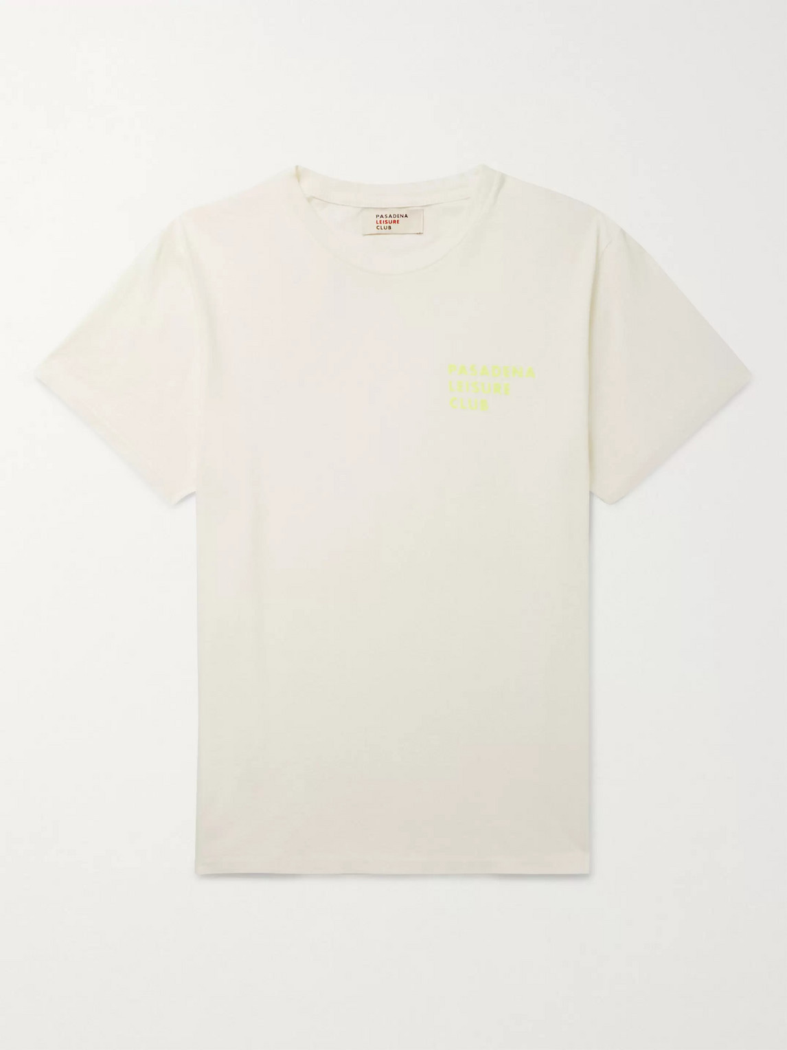 Pasadena Leisure Club Logo-print Cotton-jersey T-shirt In Neutrals