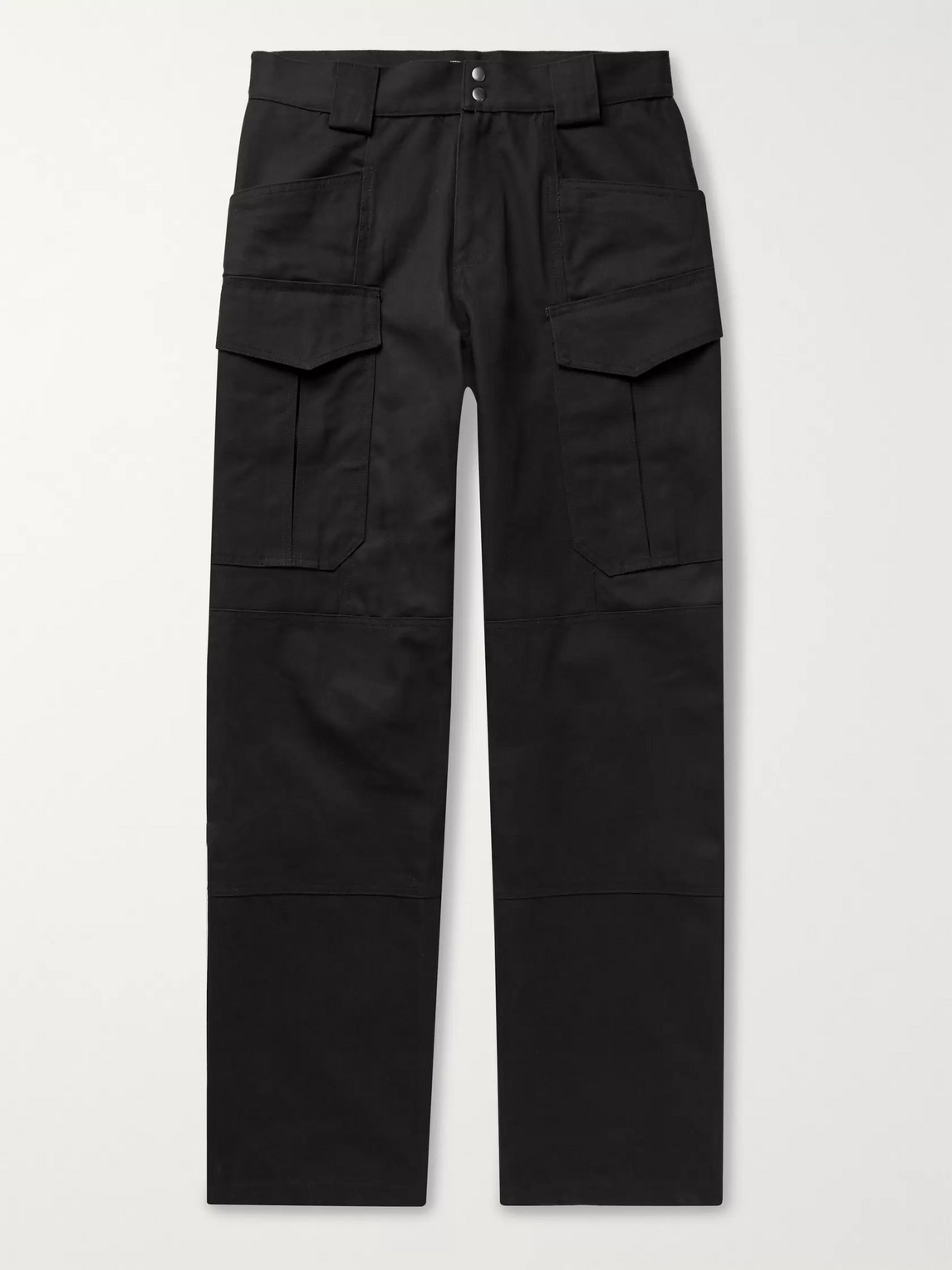 Affix Twill Cargo Trousers In Black
