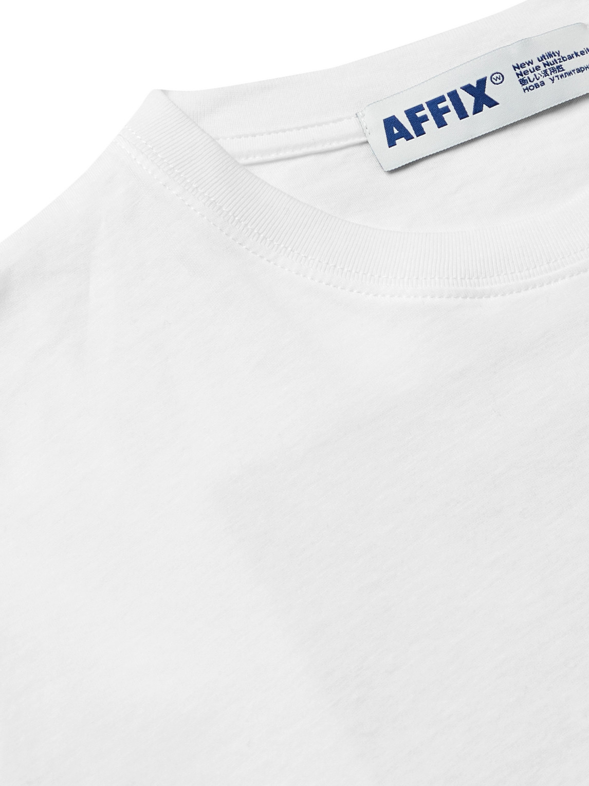 Shop Affix Printed Cotton-jersey T-shirt In White