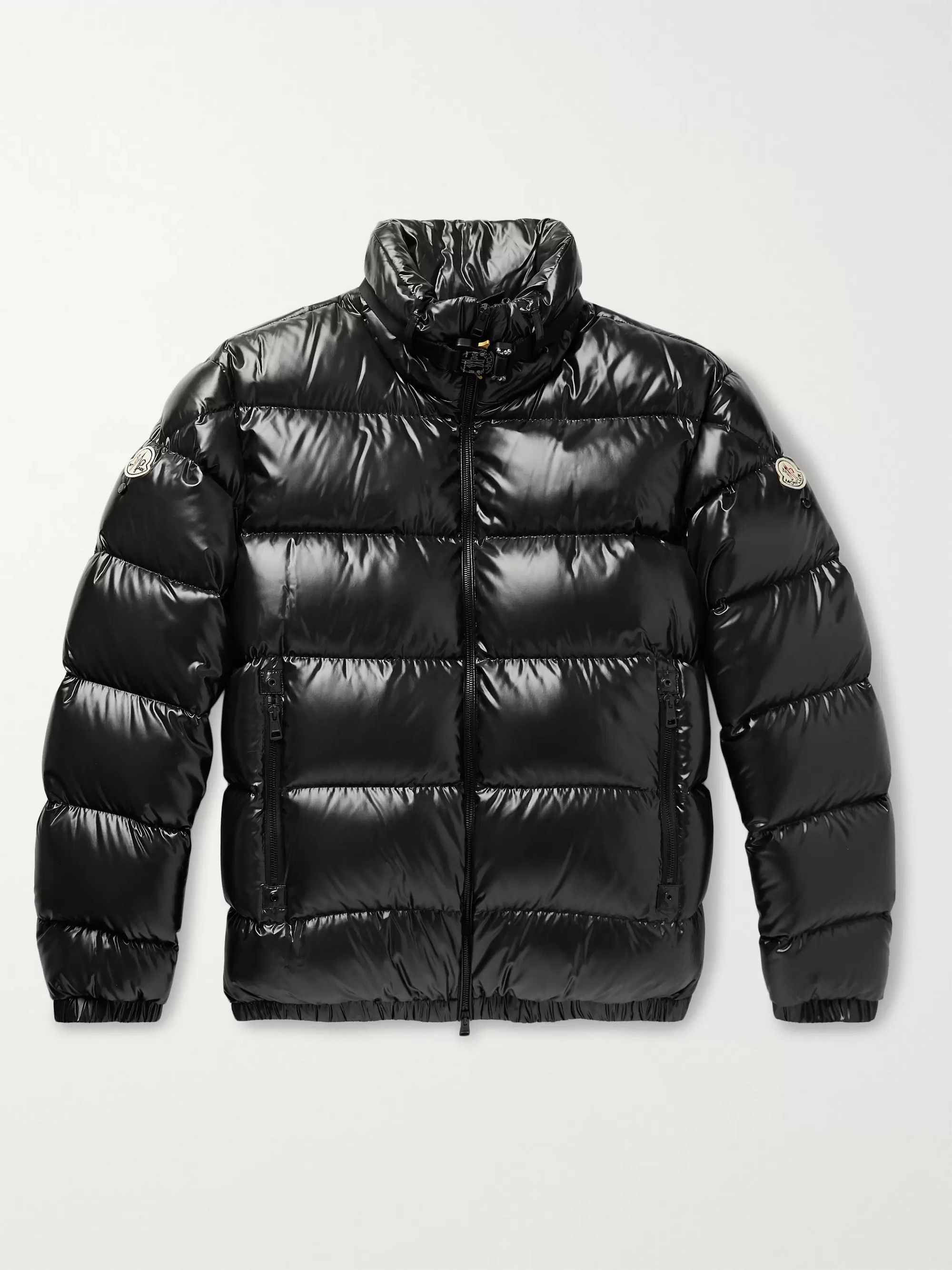 belted quilted shell down jacket