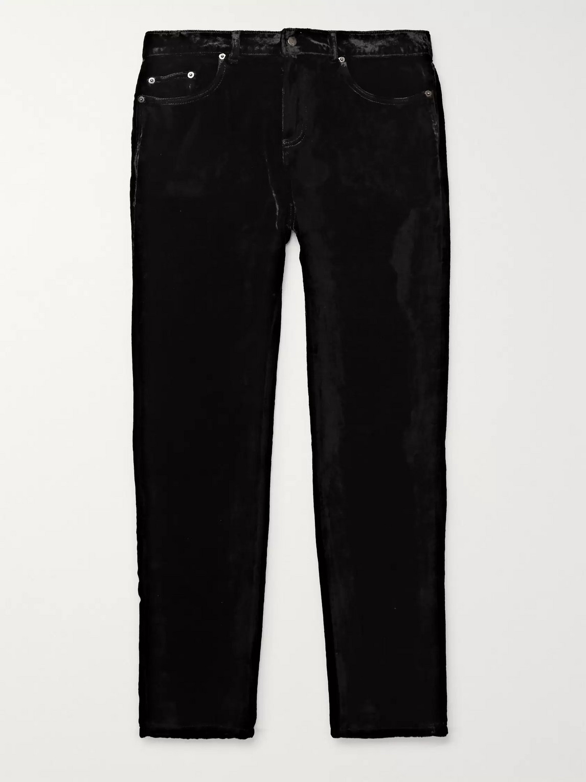 Saint Laurent Black Skinny-fit Velvet Trousers