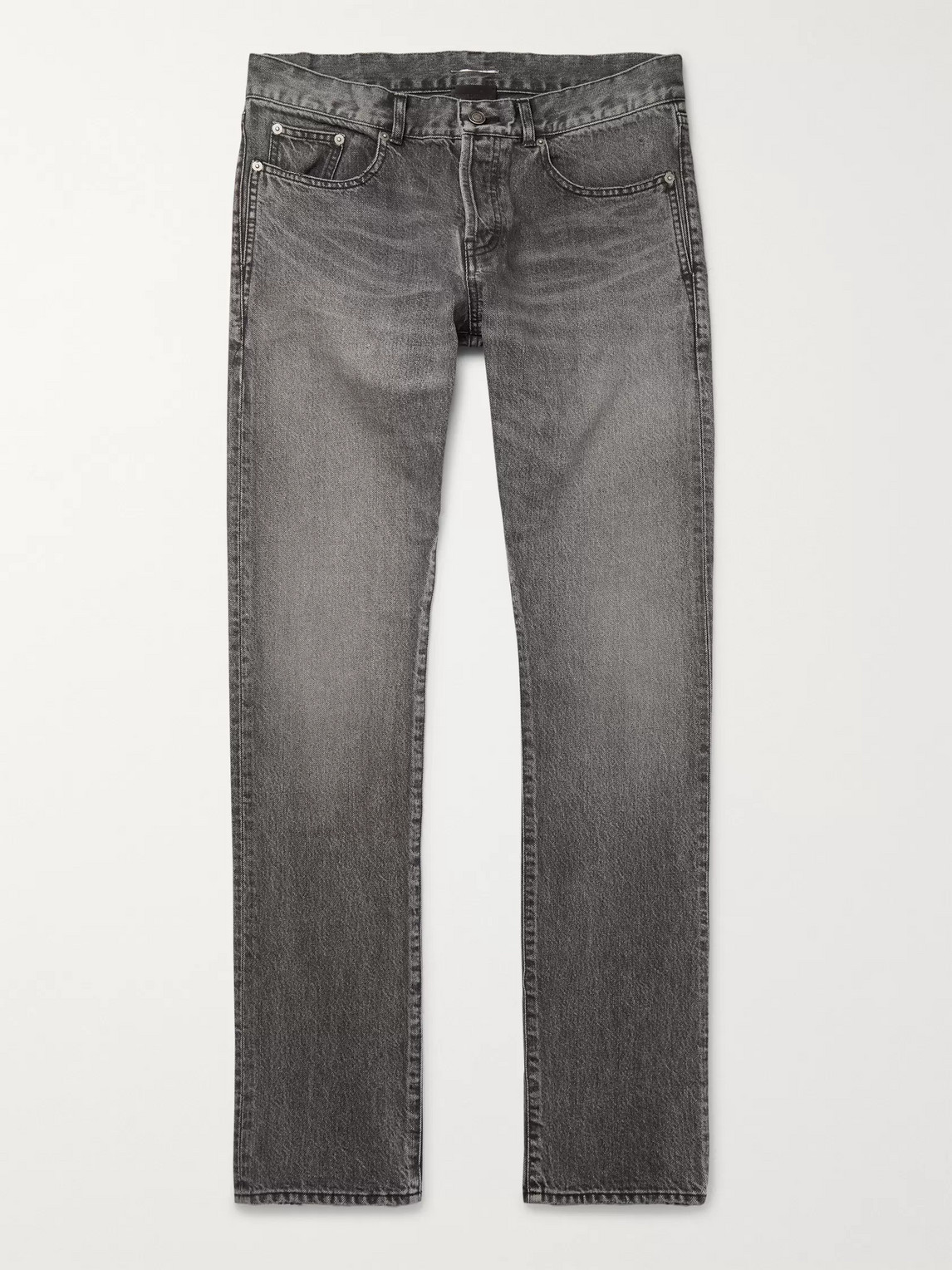 Saint Laurent Slim-fit Denim Jeans In Grey