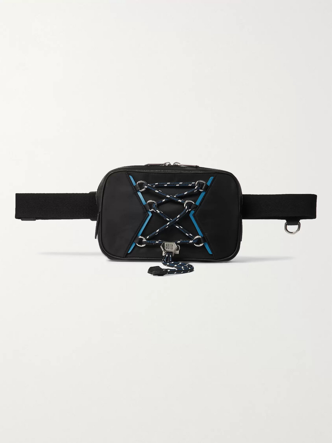 Givenchy Leather-trimmed Logo-print Shell Belt Bag In Black