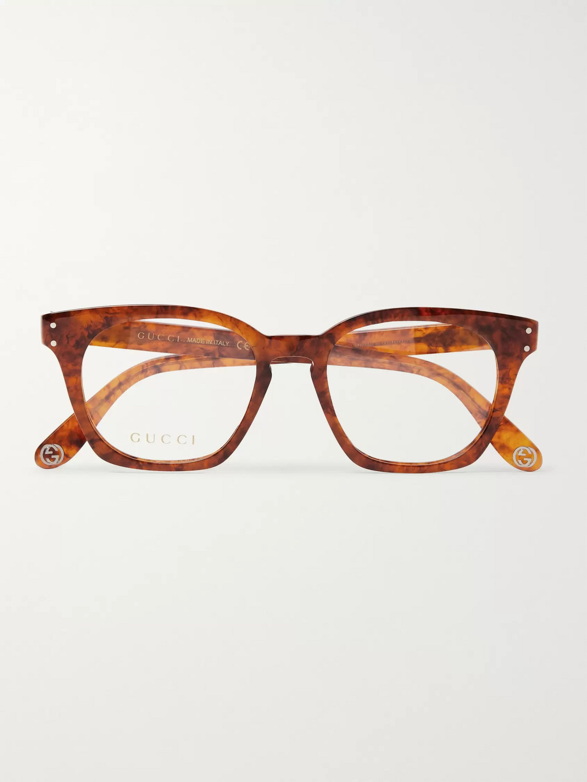 Gucci Square-frame Acetate Optical Glasses In Brown