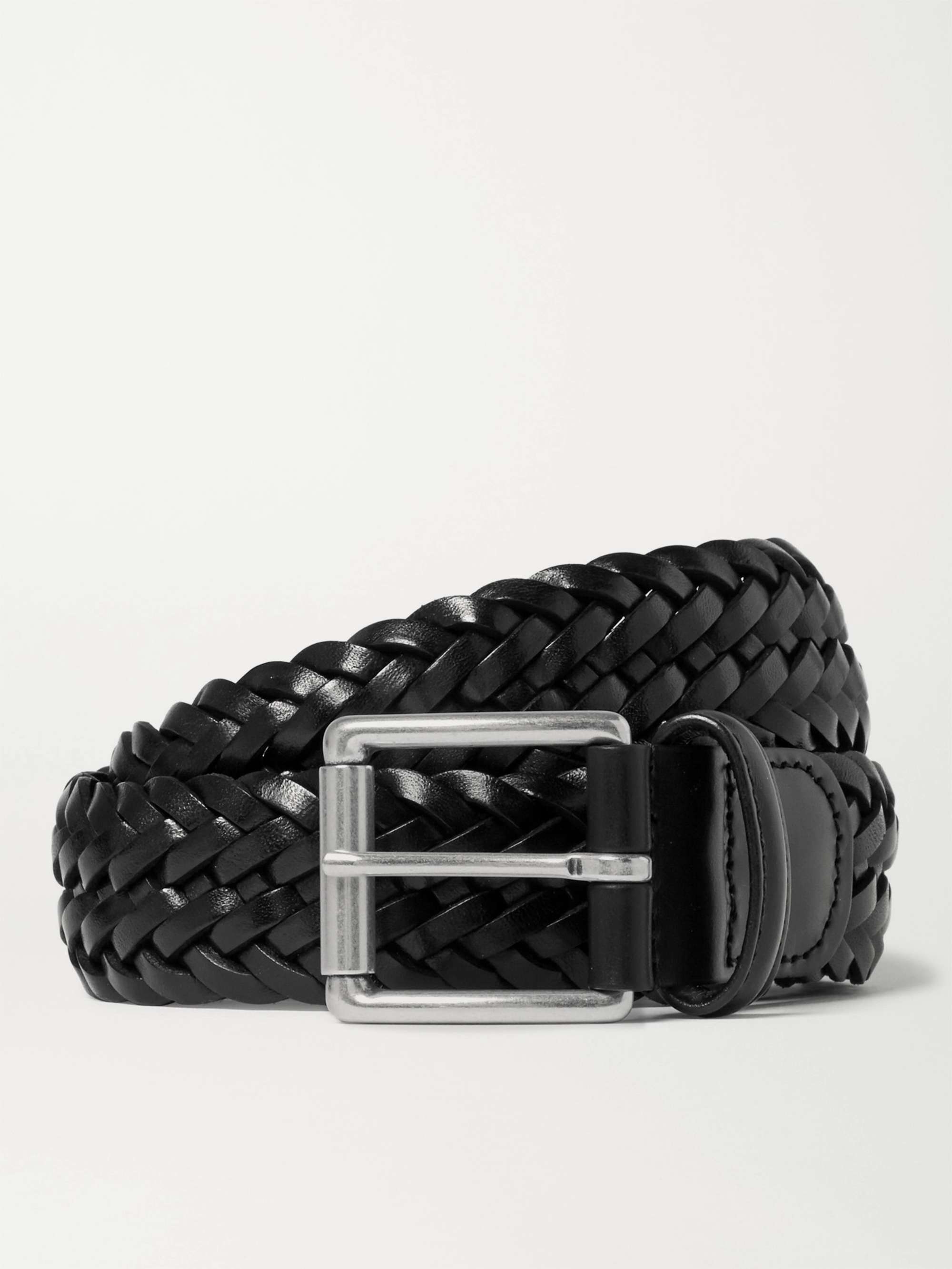 ANDERSON'S 3.5cm Woven Leather Belt
