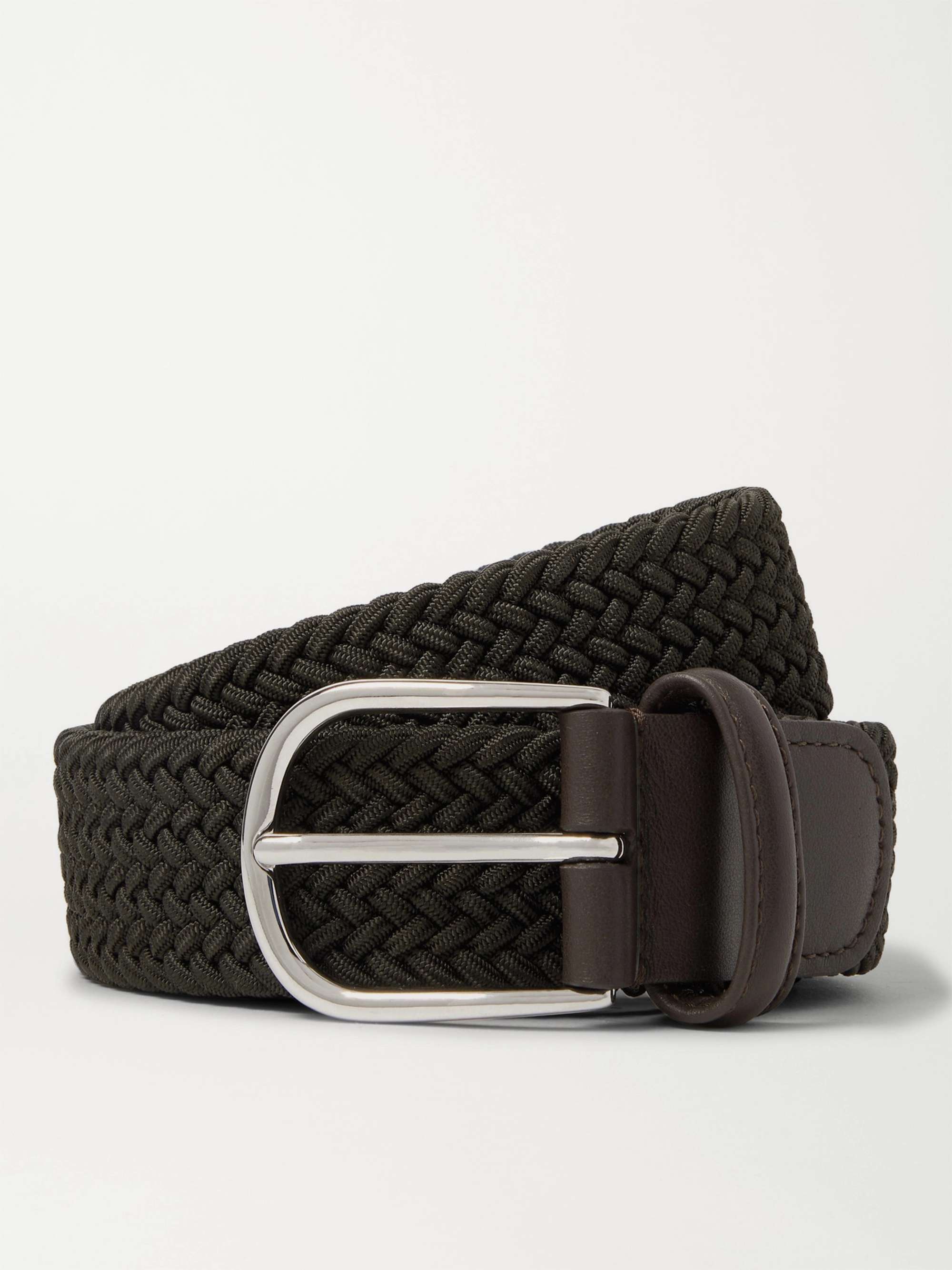 Andersons Woven Leather Belt in Blue for Men Mens Accessories Belts 