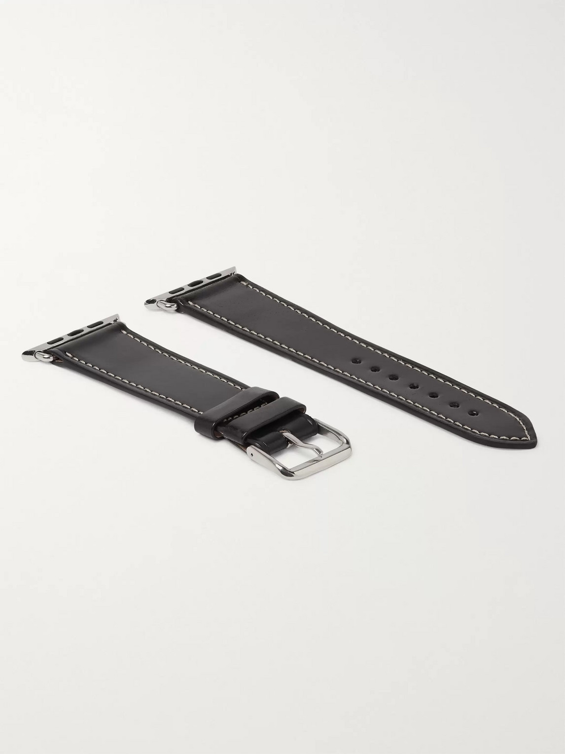 Il Bussetto Leather Watch Strap In Black