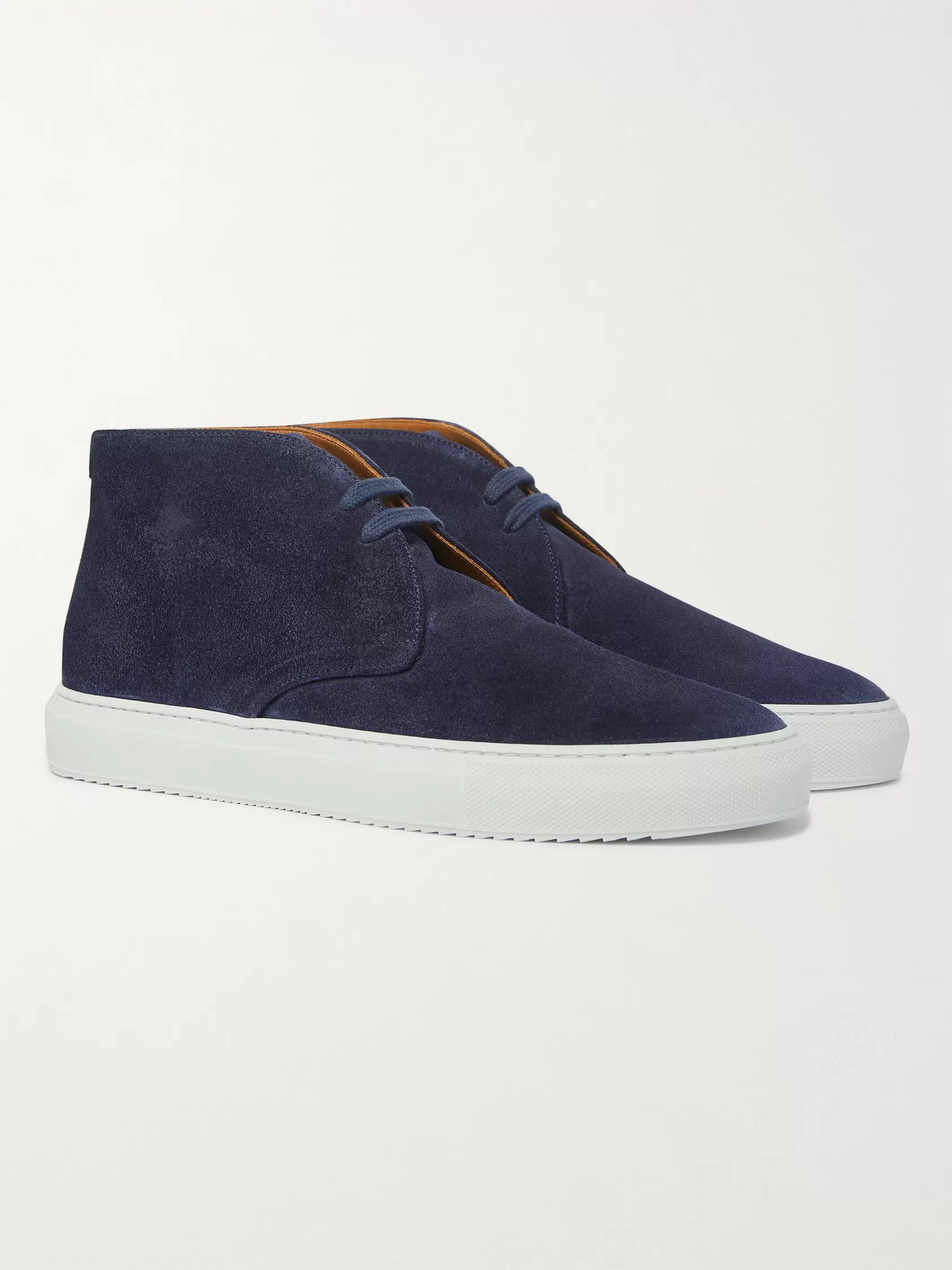 Mr P Larry Suede Desert Boots In Blue