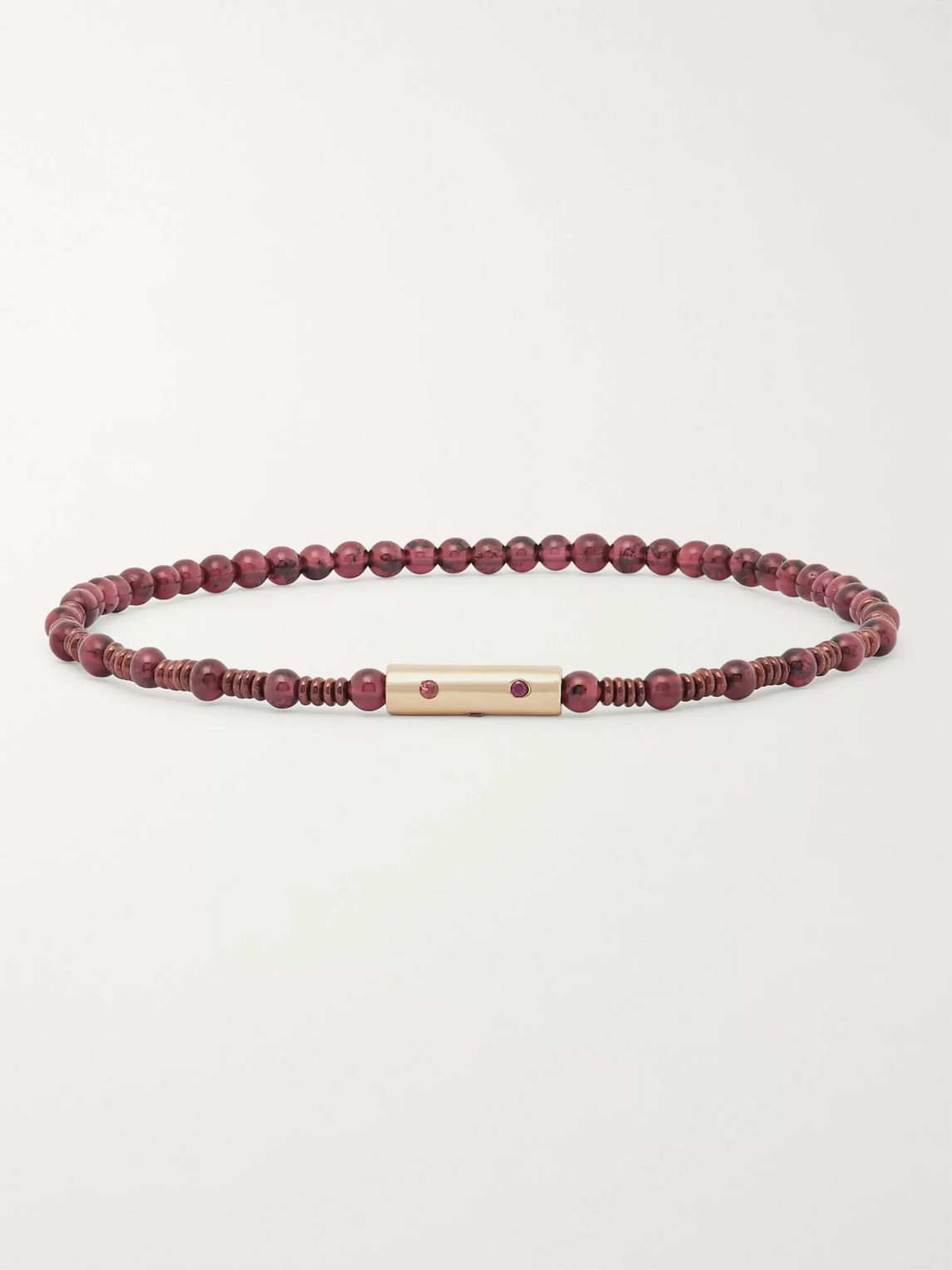 Luis Morais 14-karat Gold Multi-stone Bracelet In Red