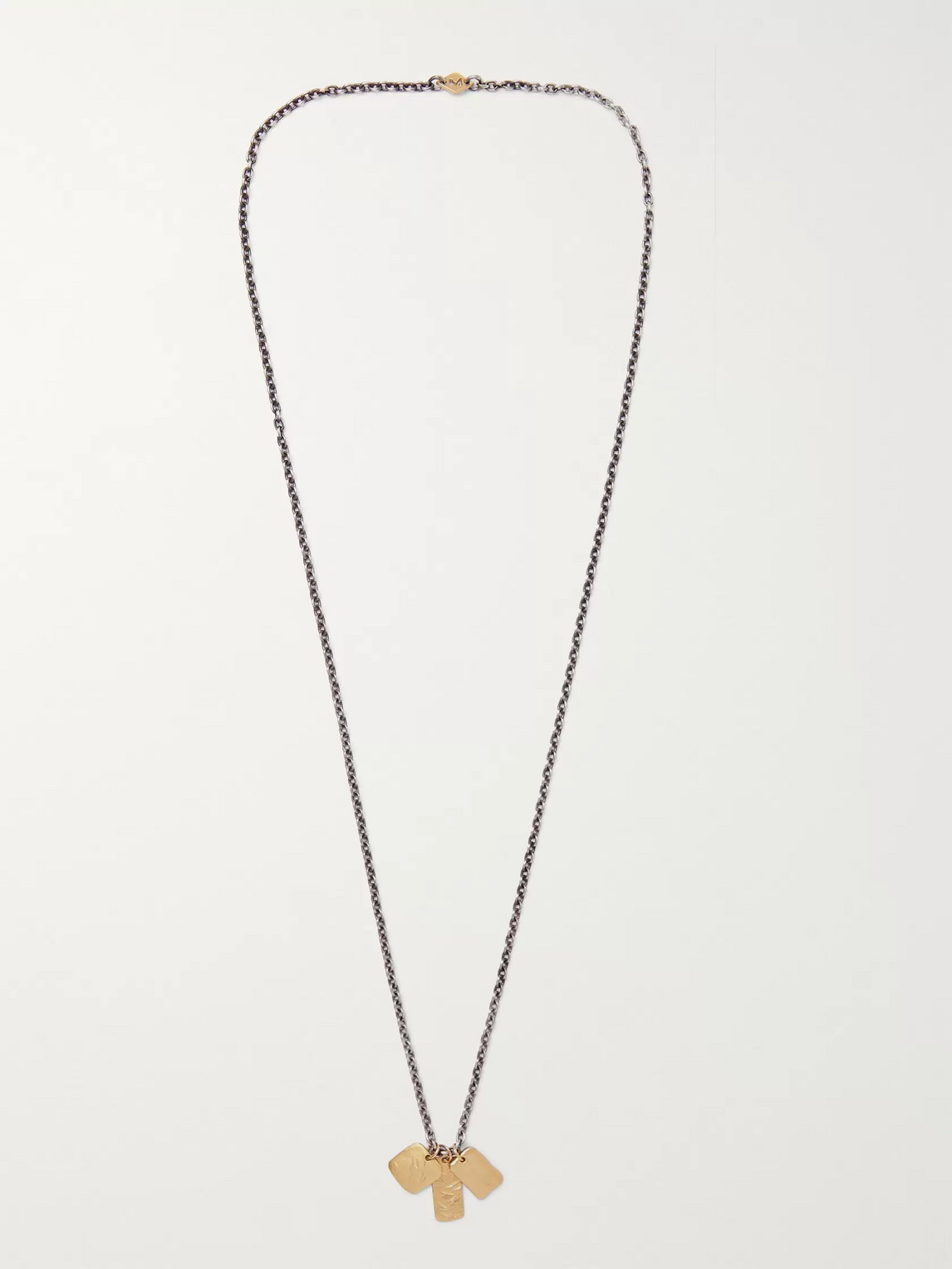 Mcohen Oxidised Sterling Silver And 18-karat Gold Necklace