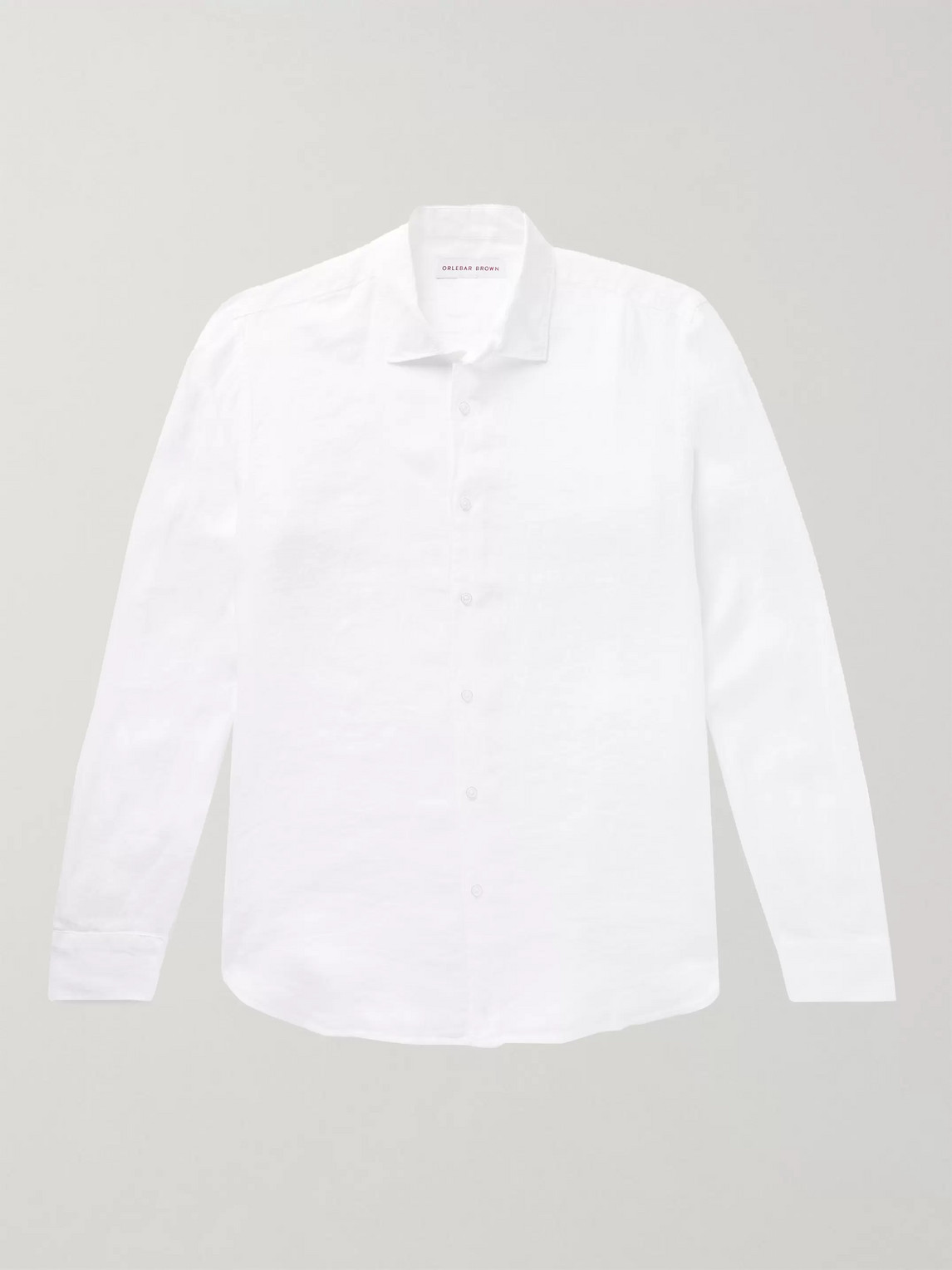 Orlebar Brown Giles Slim-fit Slub Linen Shirt In White