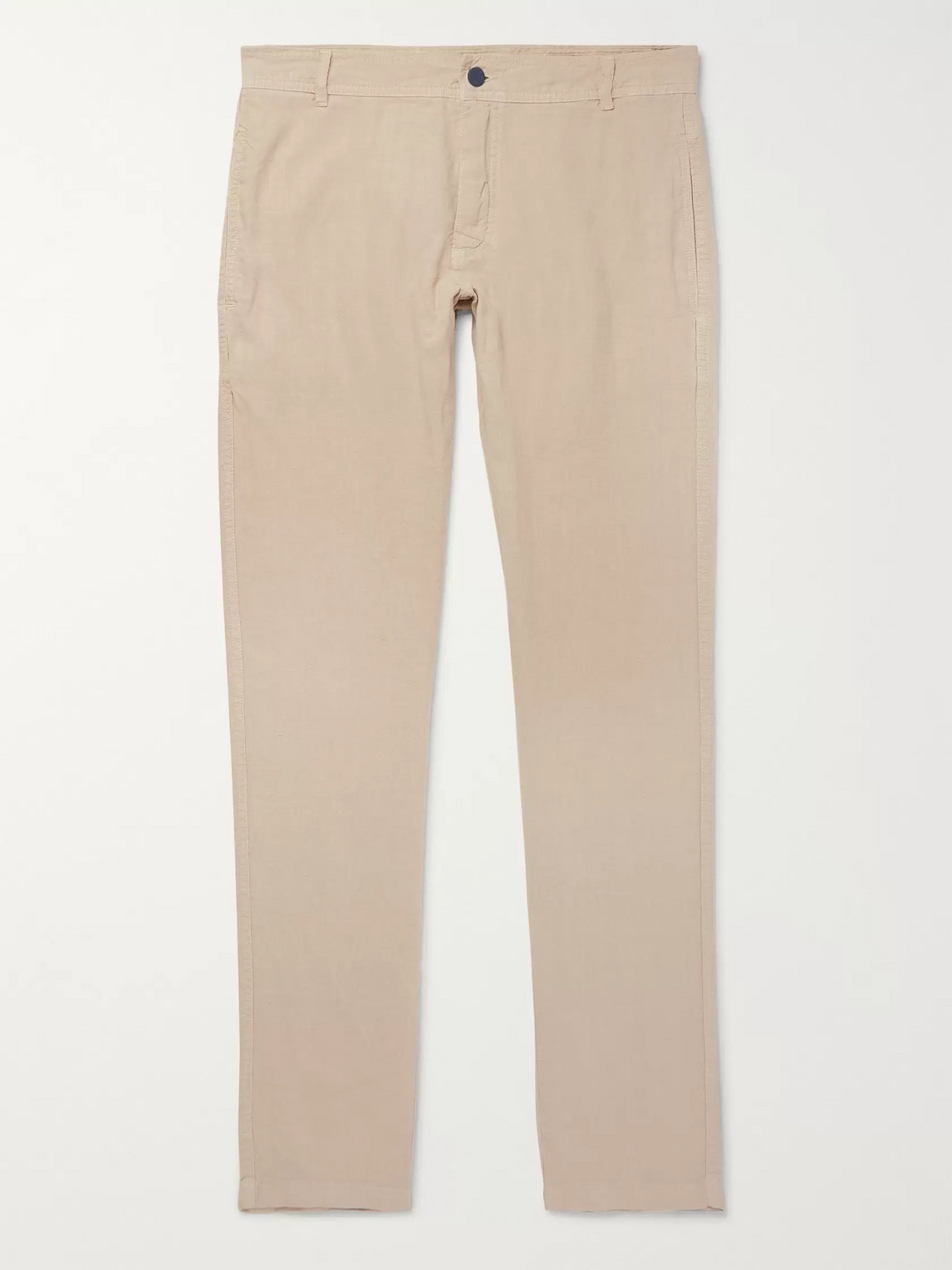 Vilebrequin Panache Slim-fit Slub Linen Trousers In Neutrals