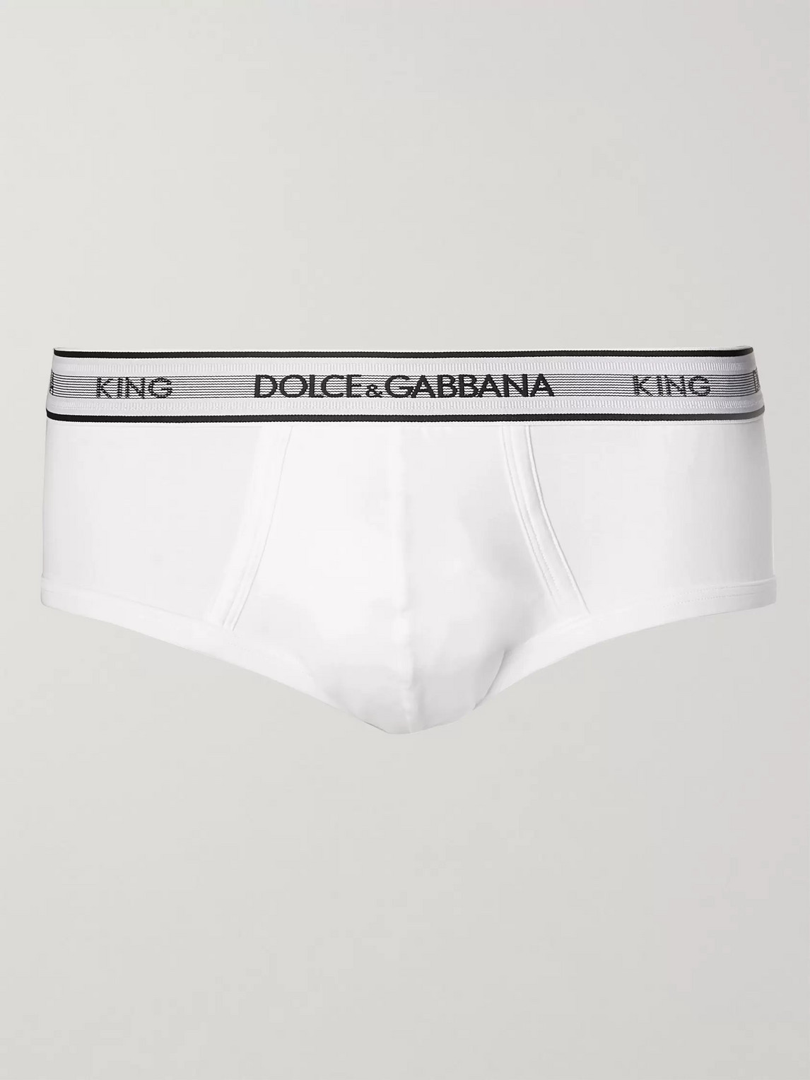Dolce & Gabbana Stretch-cotton Jersey Briefs In White