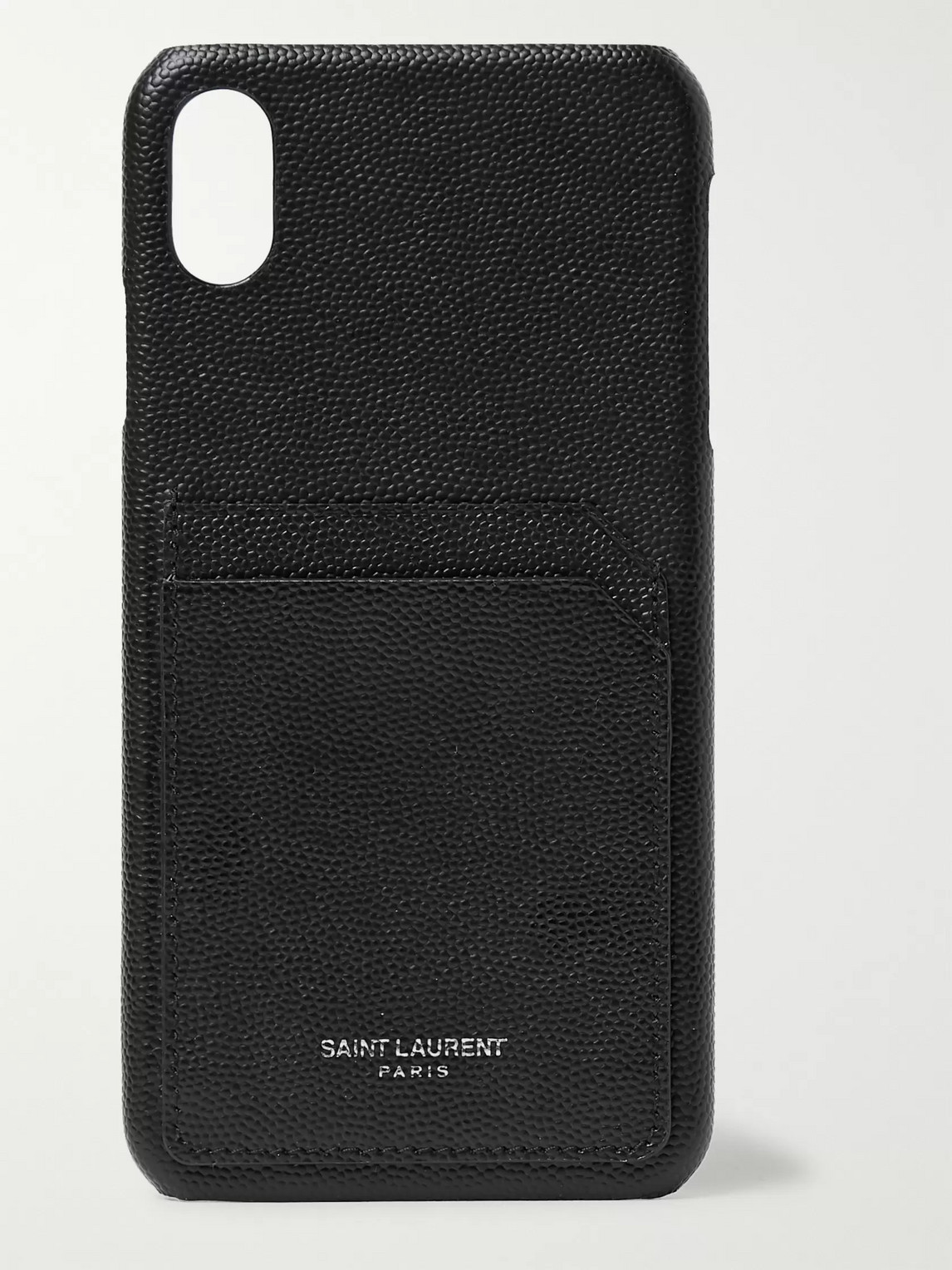 Saint Laurent Pebble-grain Leather Iphone Xs Max Case In Black