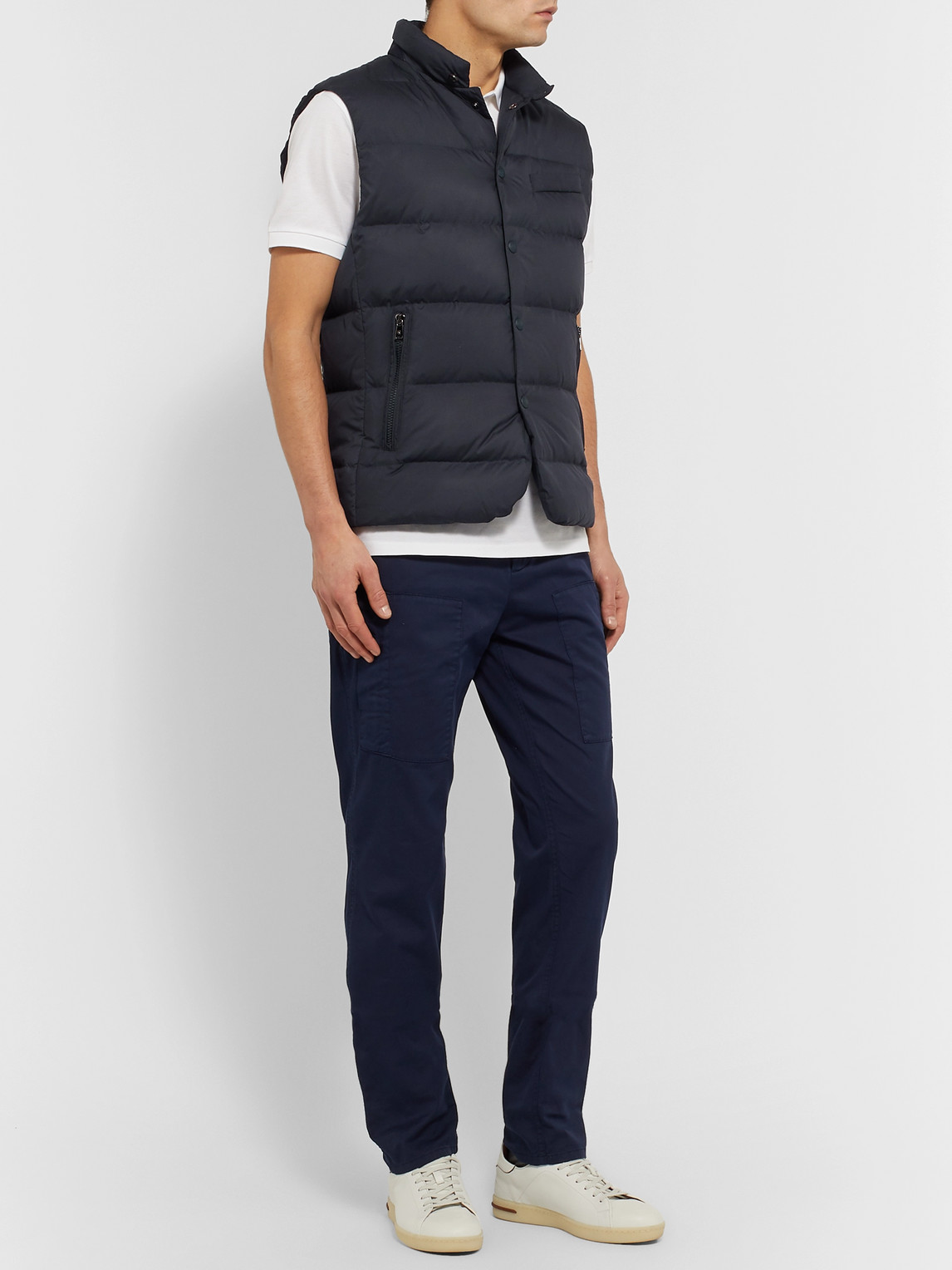 Ralph Lauren Quilted Shell Down Gilet In Blue