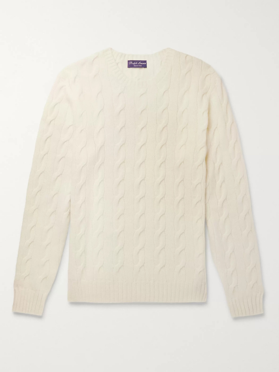 Ralph Lauren Cable-knit Cashmere Jumper In Neutrals