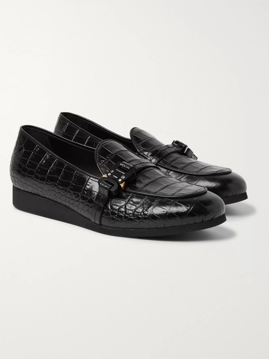 ALYX CROC-EFFECT LEATHER LOAFERS