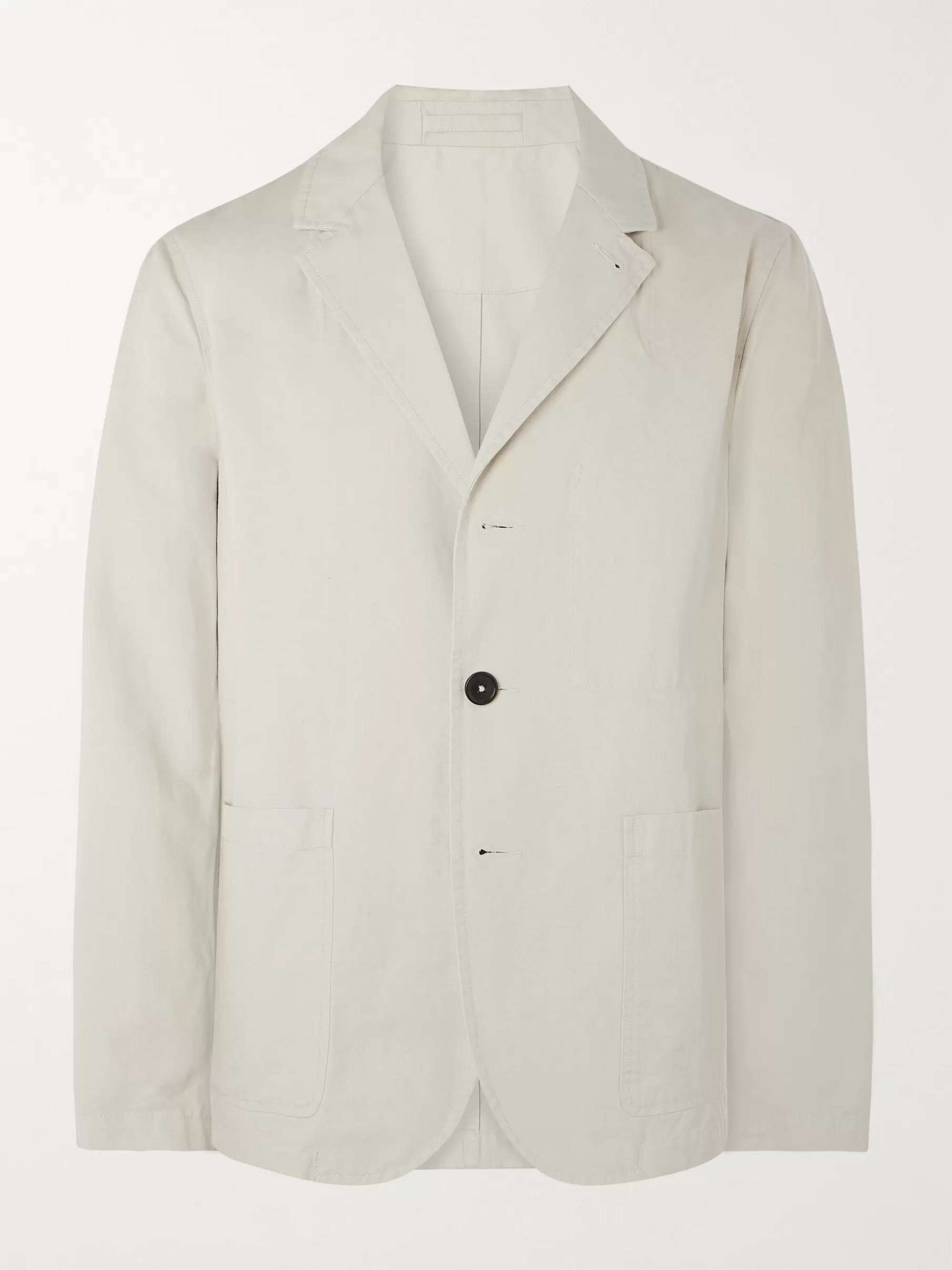 MR P. Unstructured Cotton and Linen-Blend Suit Jacket
