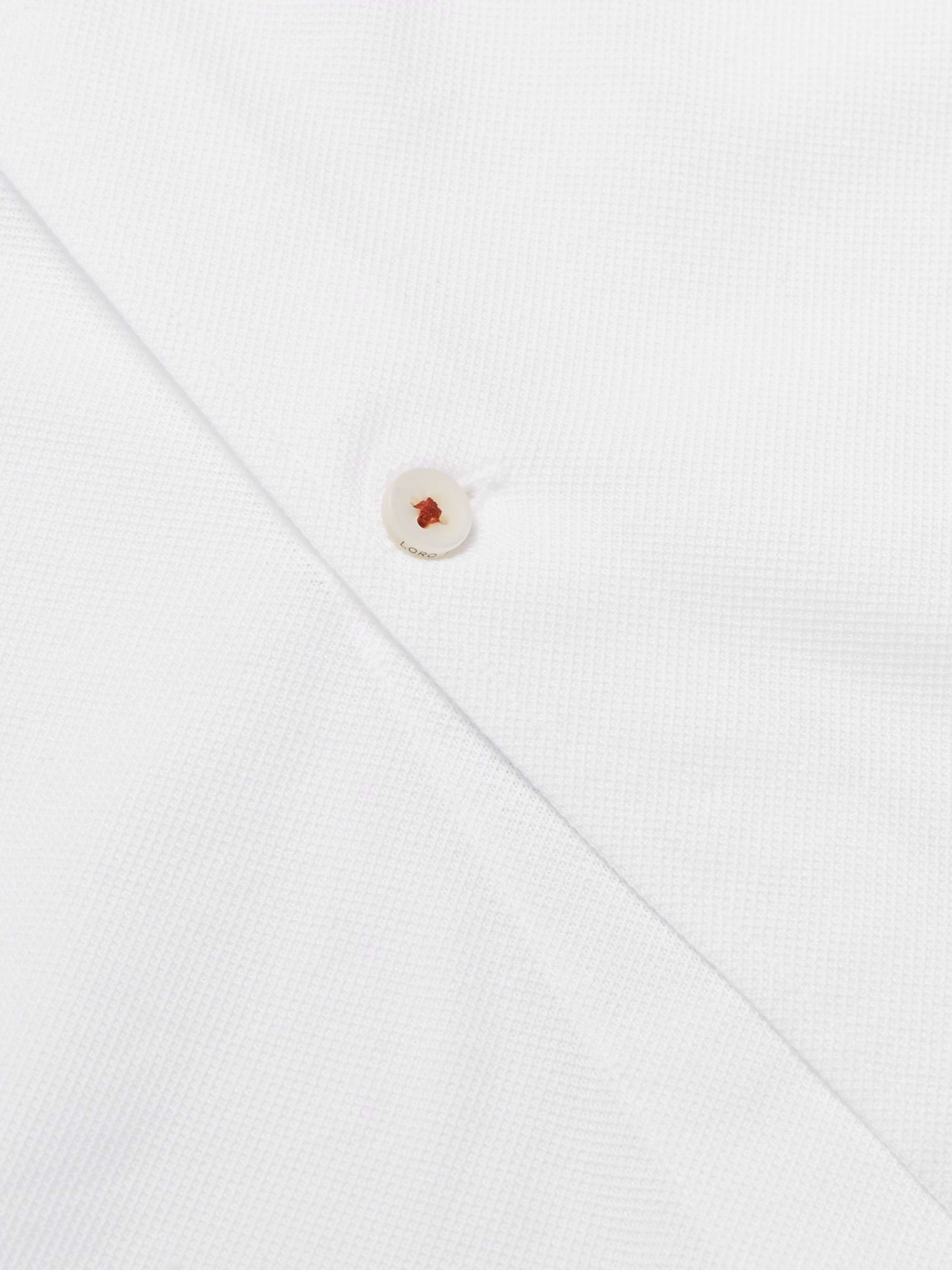 Mens Clothing Shirts Formal shirts Save 2% Loro Piana Andrew Slim-fit Cutaway-collar Cotton-piqué Shirt in White for Men 