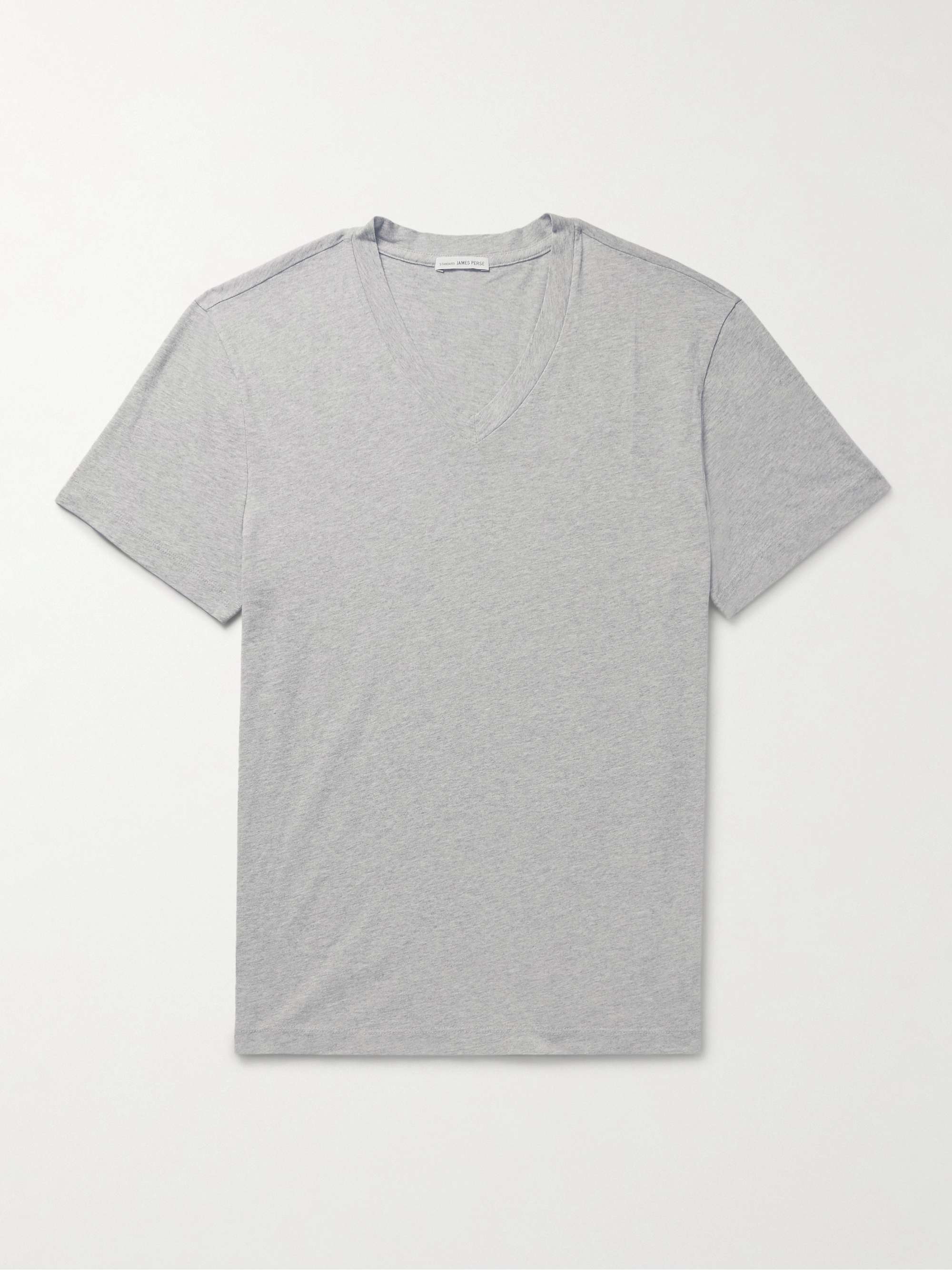 Gray Mélange Combed Cotton-Jersey T ...