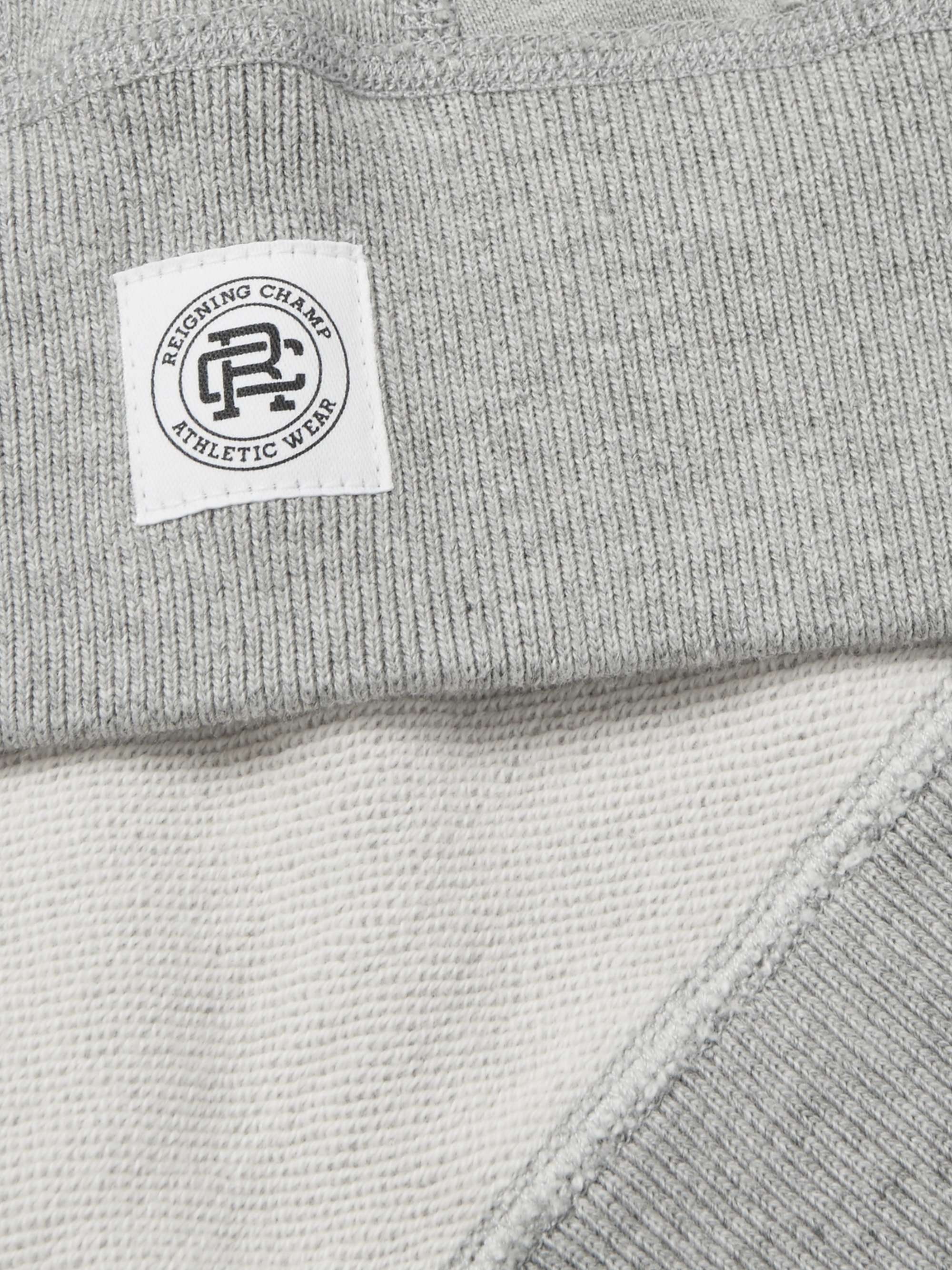 REIGNING CHAMP Slim-Fit Mélange Loopback Cotton-Jersey Zip-Up Hoodie