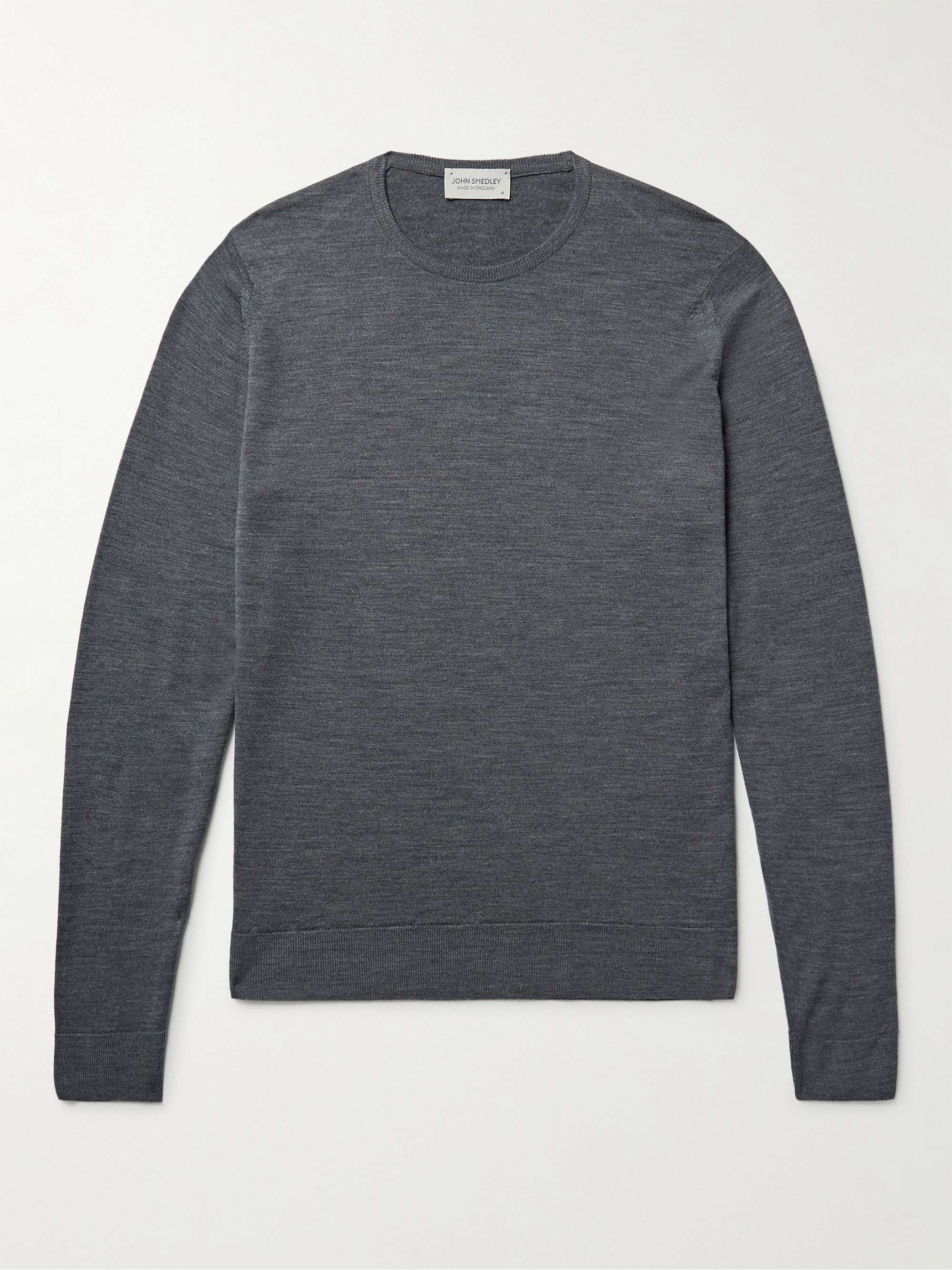 Charcoal Lundy Slim-Fit Merino Wool Sweater | JOHN SMEDLEY | MR PORTER