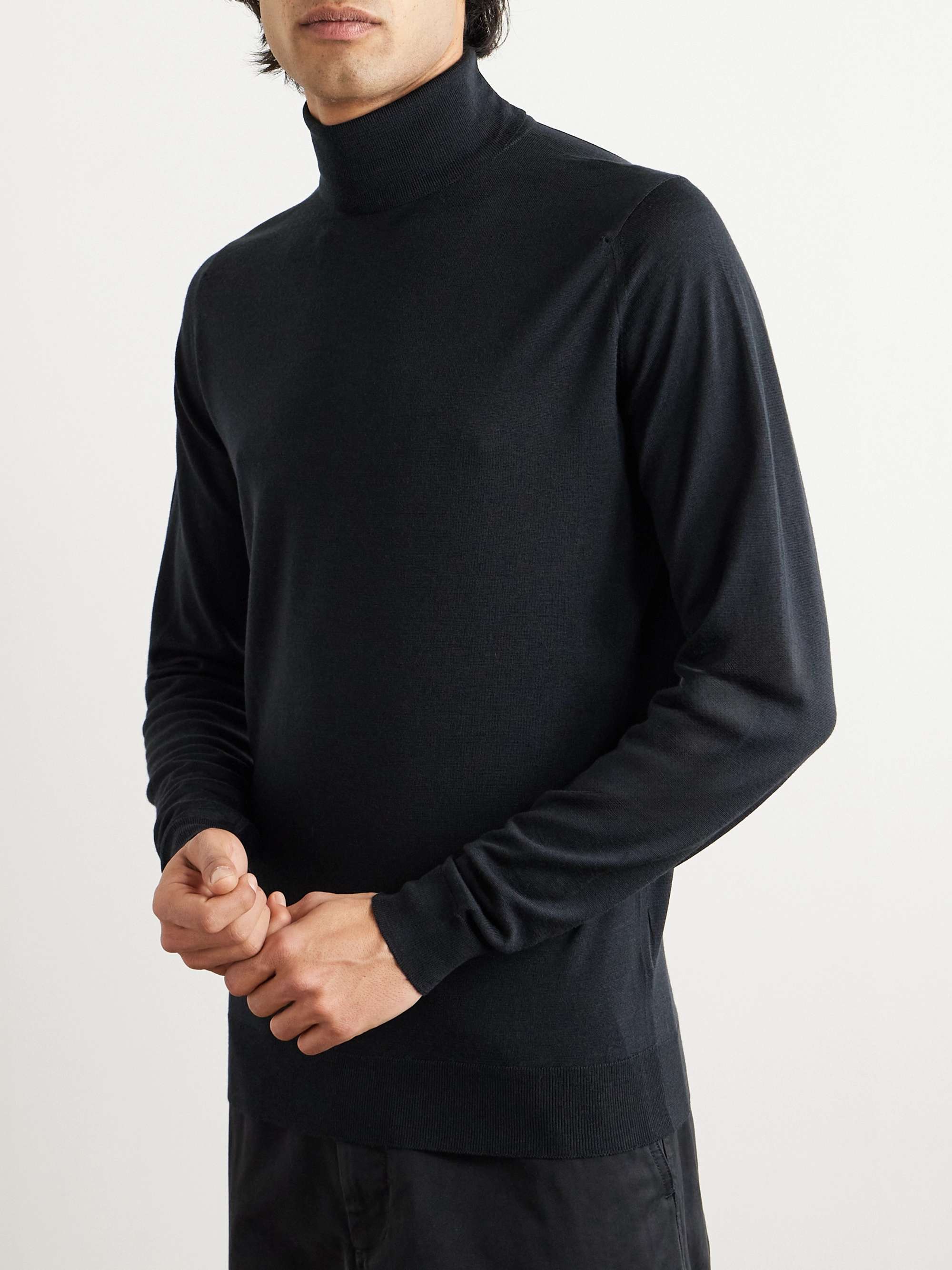 JOHN SMEDLEY Cherwell Slim-Fit Merino Wool Rollneck Sweater