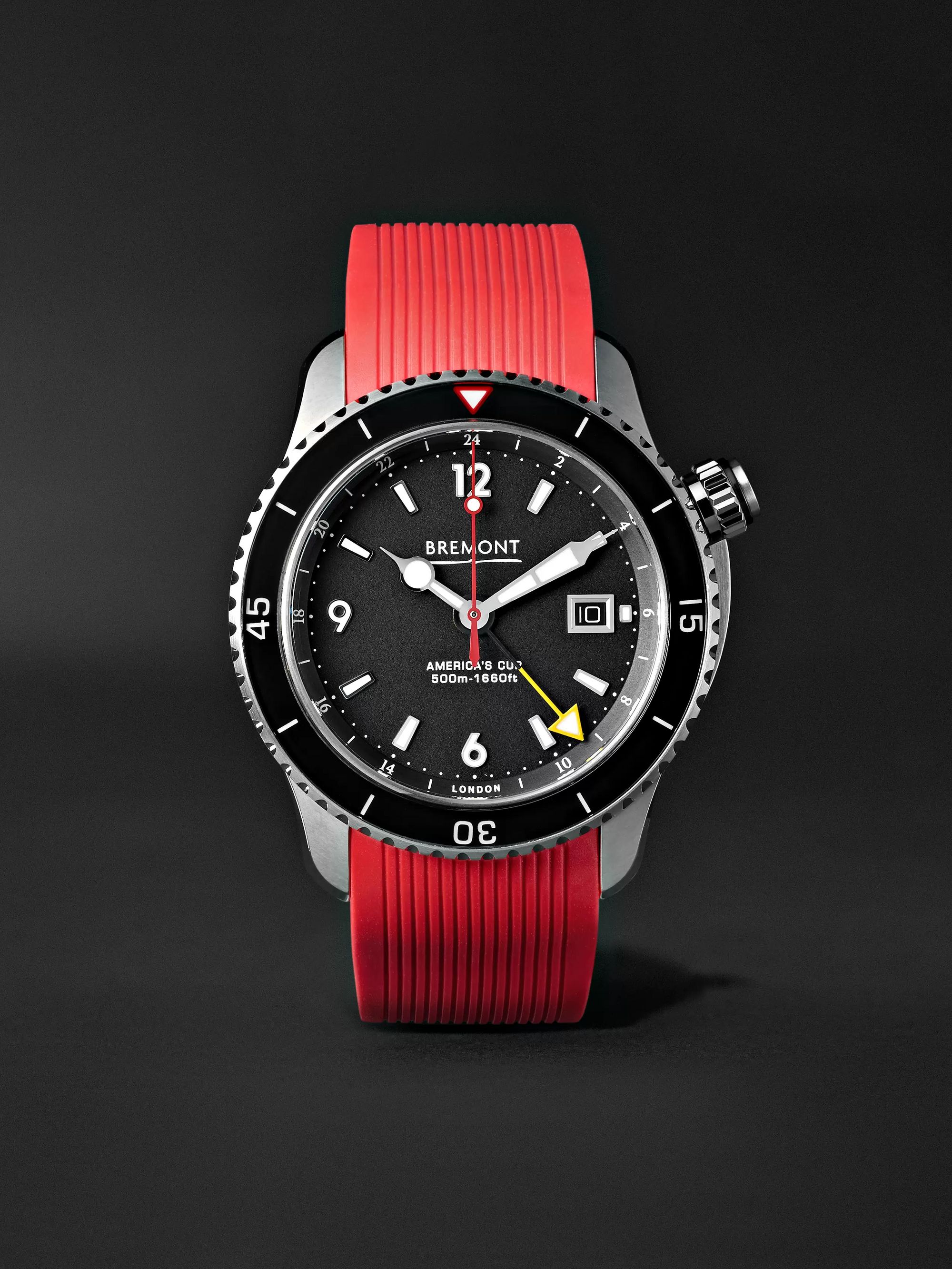 BREMONT Oracle II Black Automatic GMT 43mm Titanium and Rubber Watch