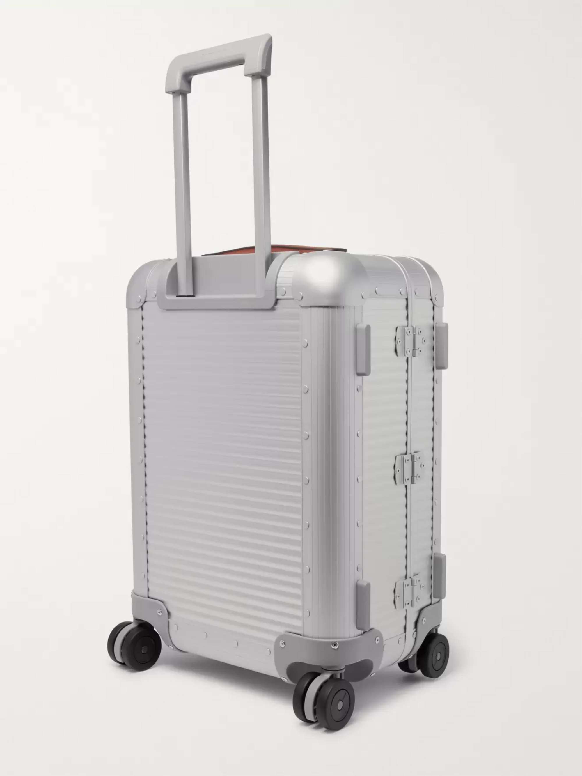 FPM MILANO Spinner 53cm Leather-Trimmed Aluminium Carry-On Suitcase