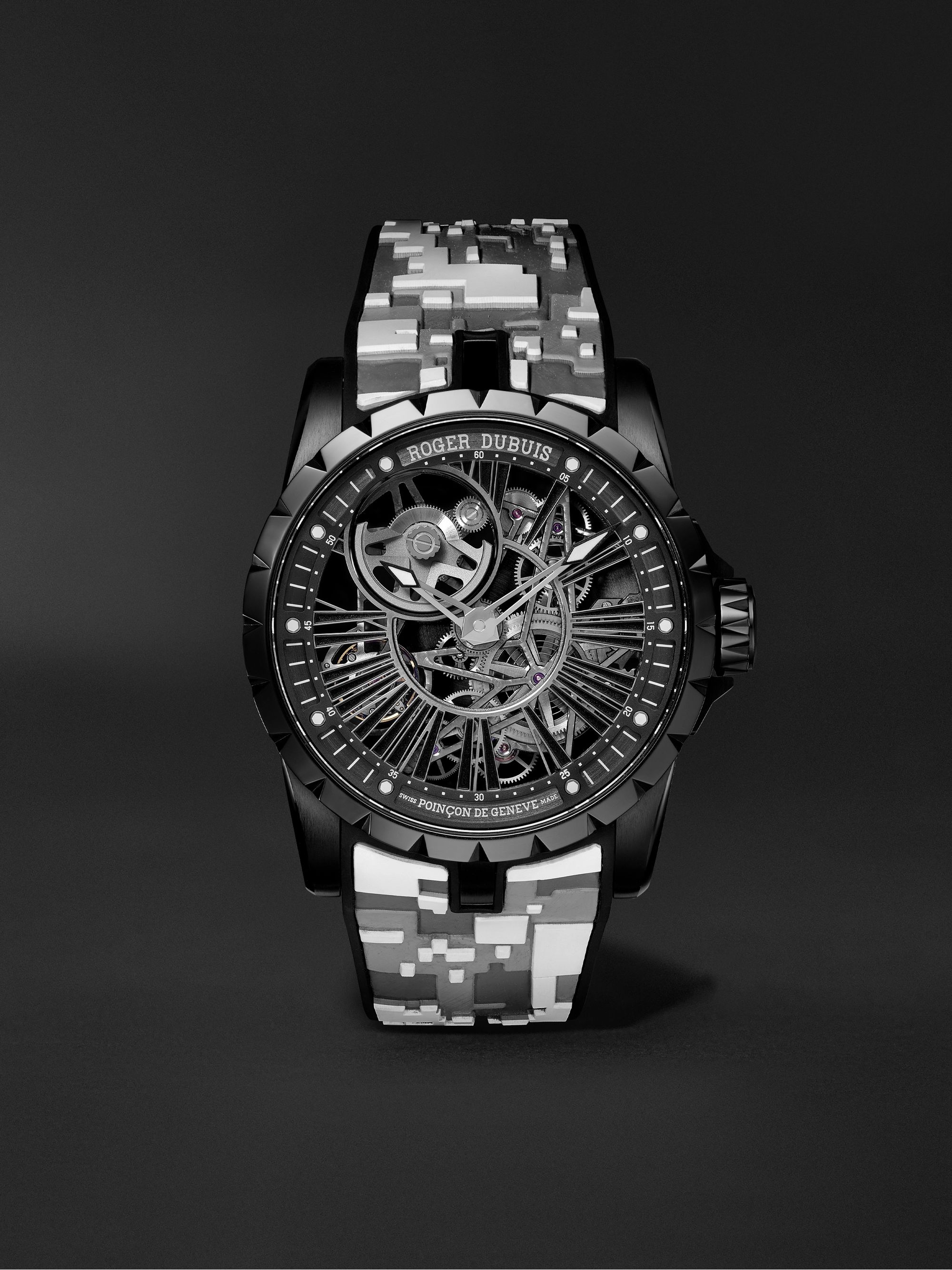 ROGER DUBUIS Excalibur 45 Automatic 45mm DLC Titanium and Rubber Watch, Ref. No. RDDBEX0907