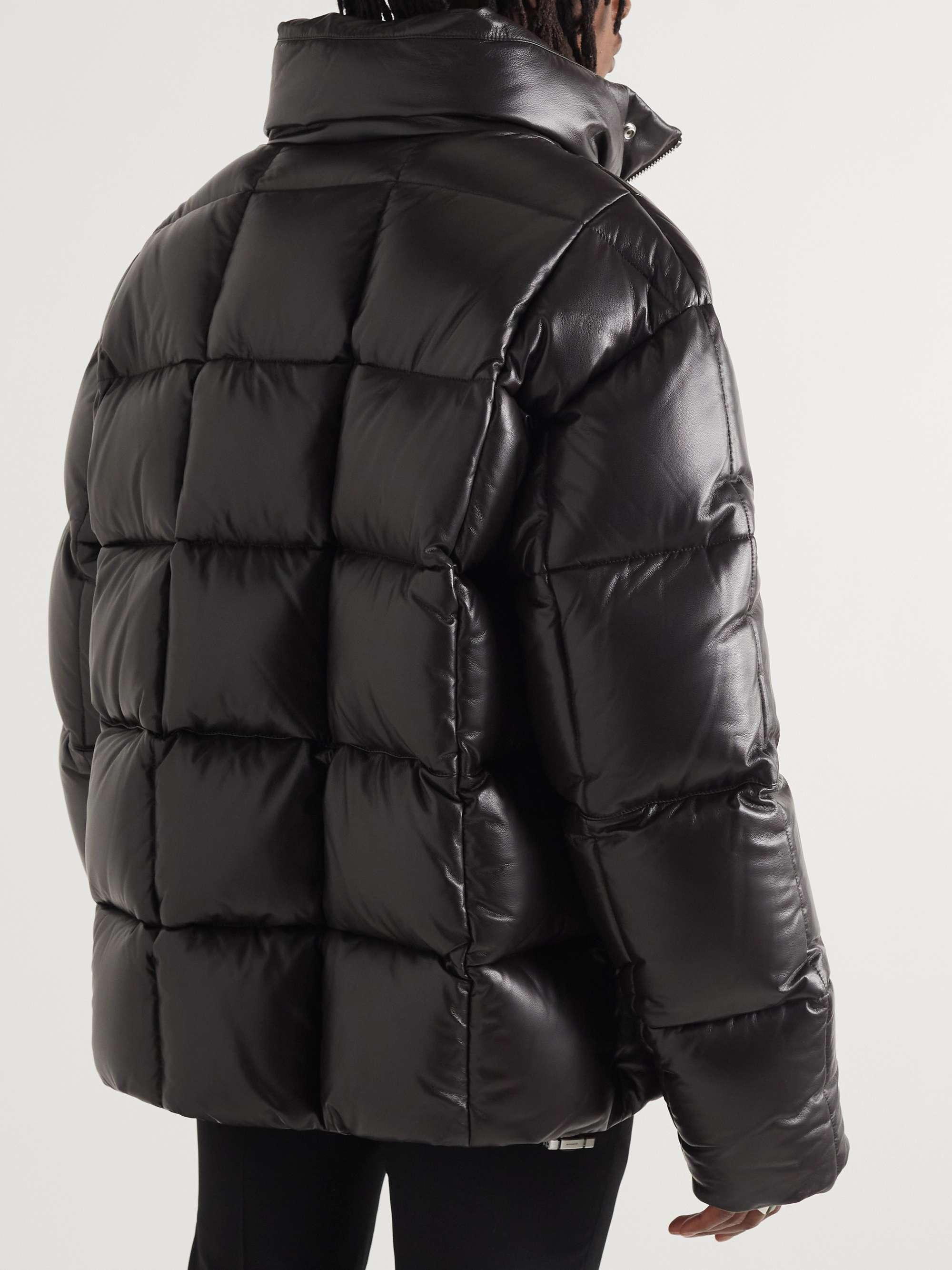 GIVENCHY Oversized Quilted Leather Down Jacket