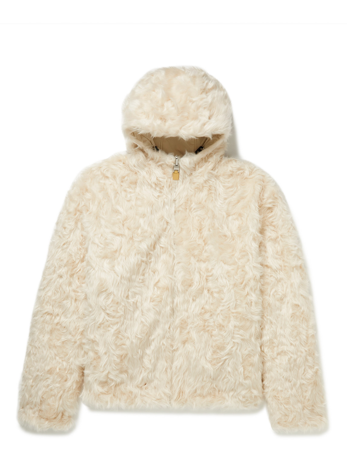Reversible Hooded Faux Fur and Padded Shell Jacket