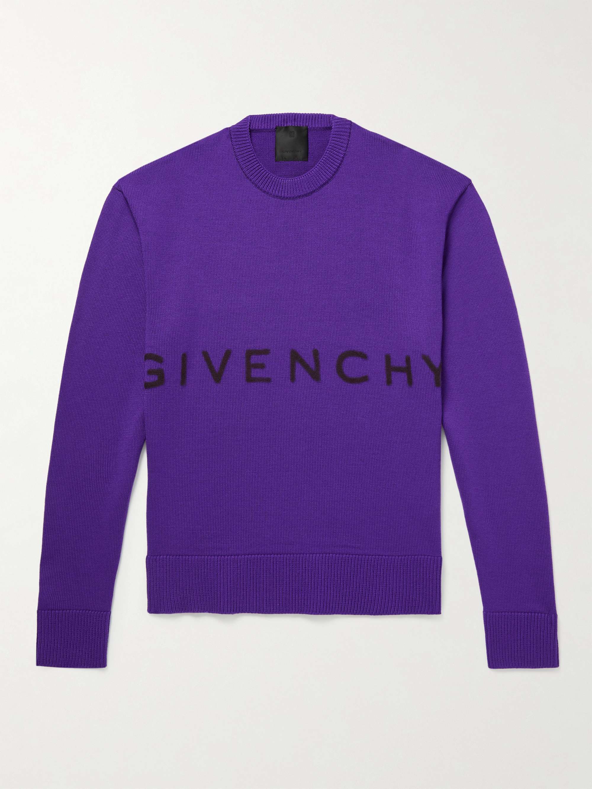 GIVENCHY Logo-Flocked Wool Sweater
