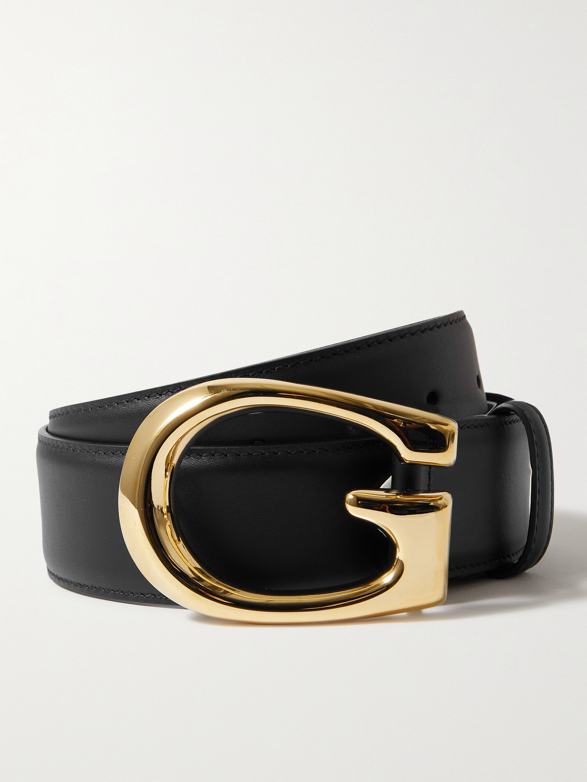 Gucci 4cm G Buckle Leather Belt In Black