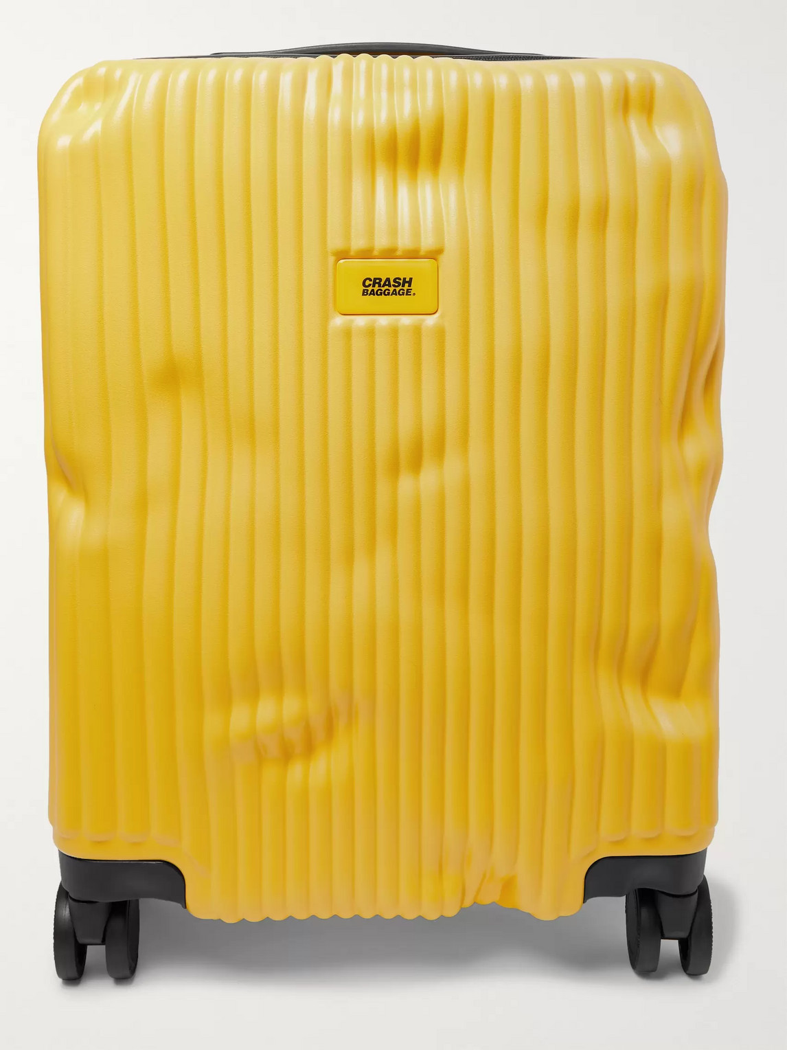 Crash Baggage Stripe Cabin Polycarbonate Suitcase In Yellow