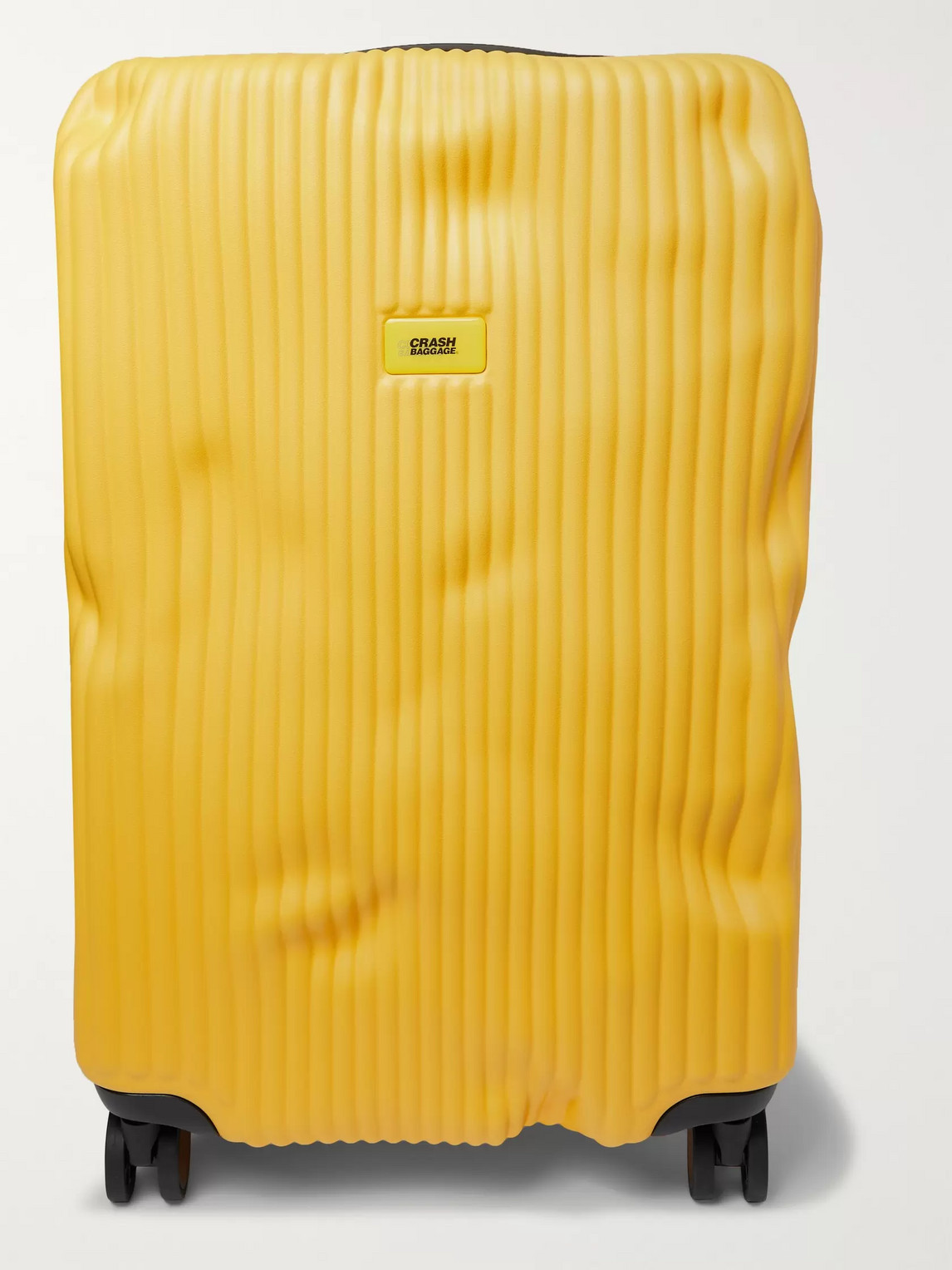 Crash Baggage Stripe Medium Polycarbonate Suitcase In Yellow