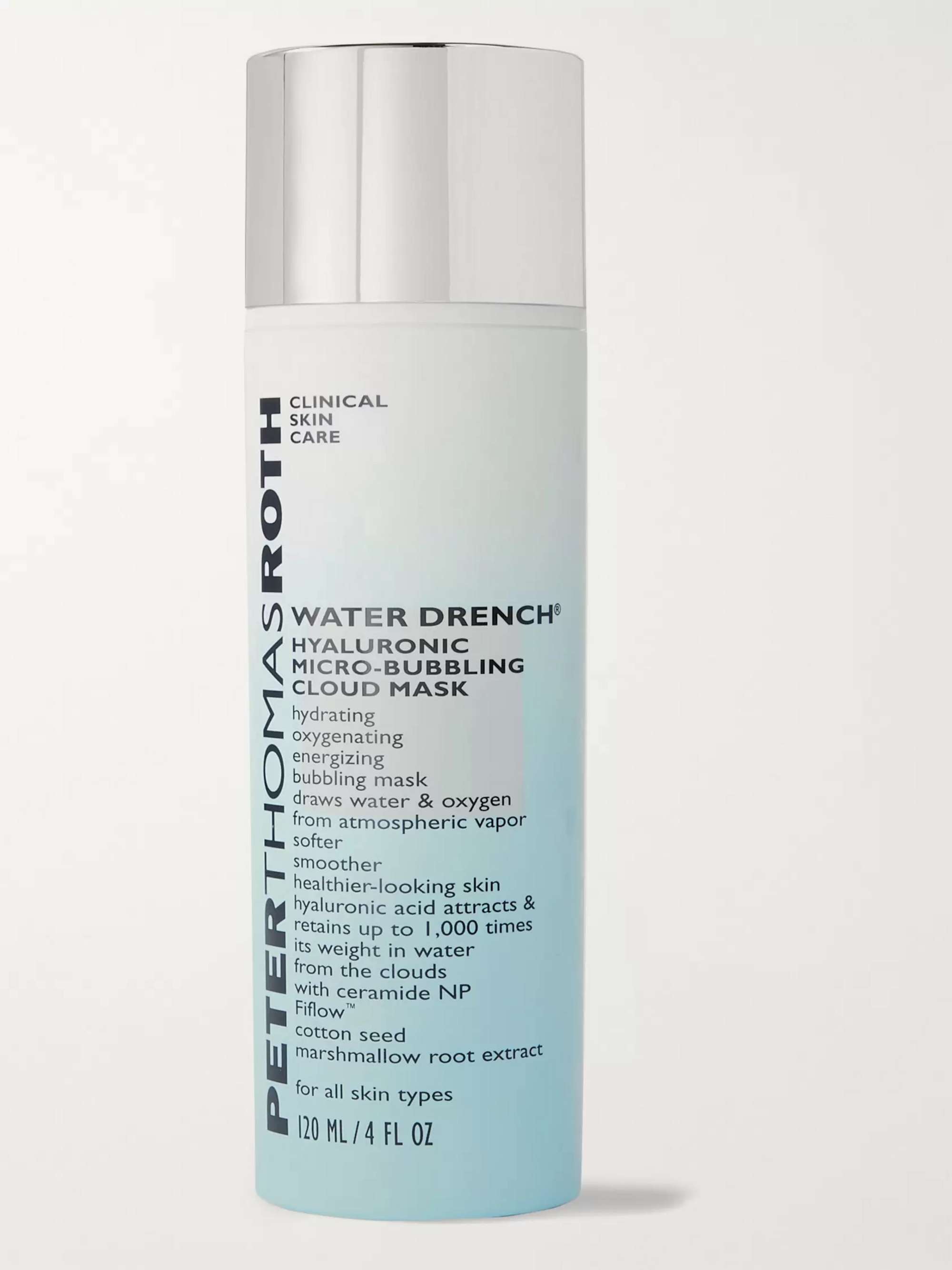 PETER THOMAS ROTH Water Drench Hyaluronic Micro-Bubbling Cloud Mask, 120ml