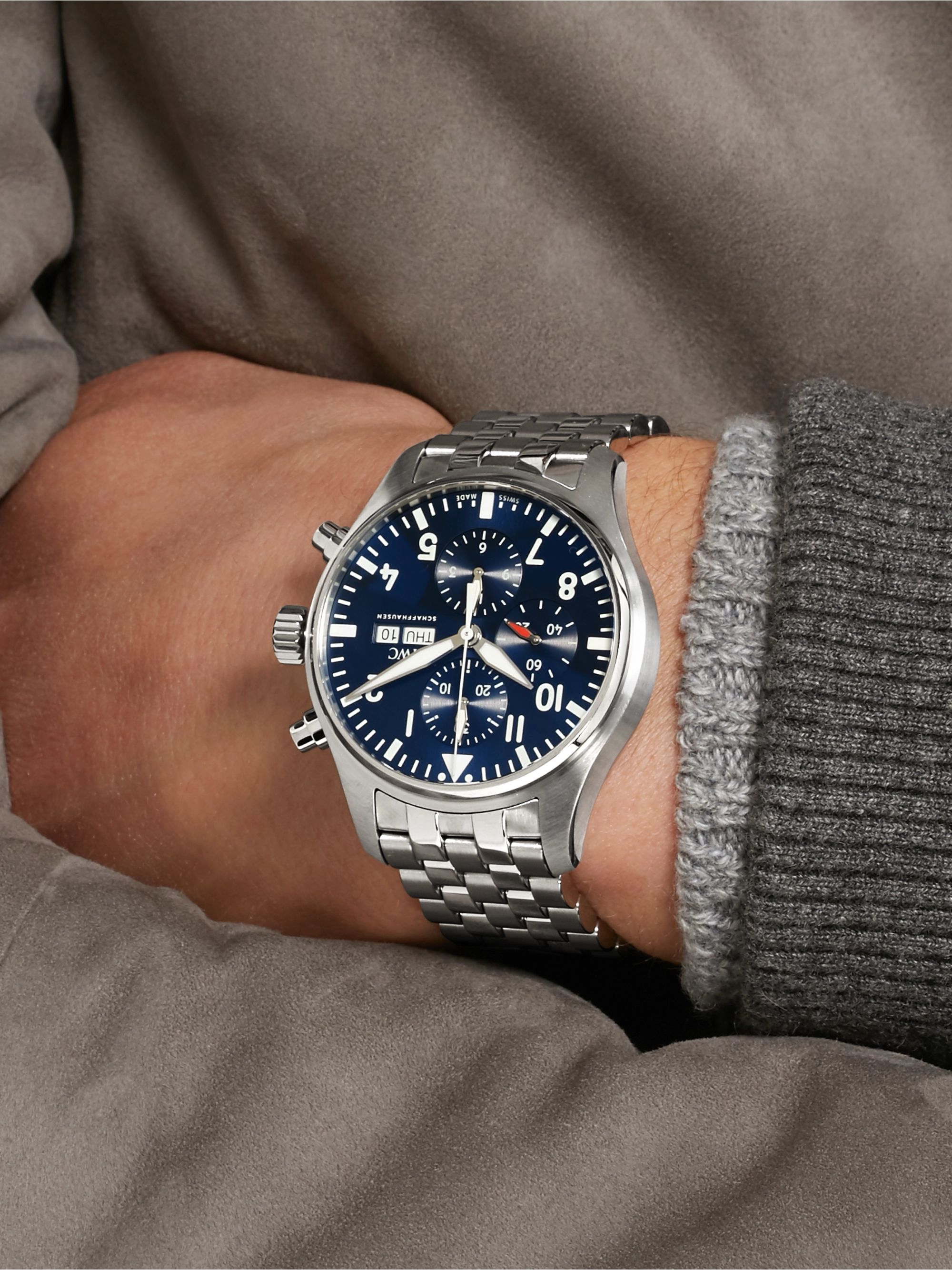 IWC SCHAFFHAUSEN Pilot's Le Petit Prince Edition Chronograph 43mm Stainless Steel Watch, Ref. No. IW377717