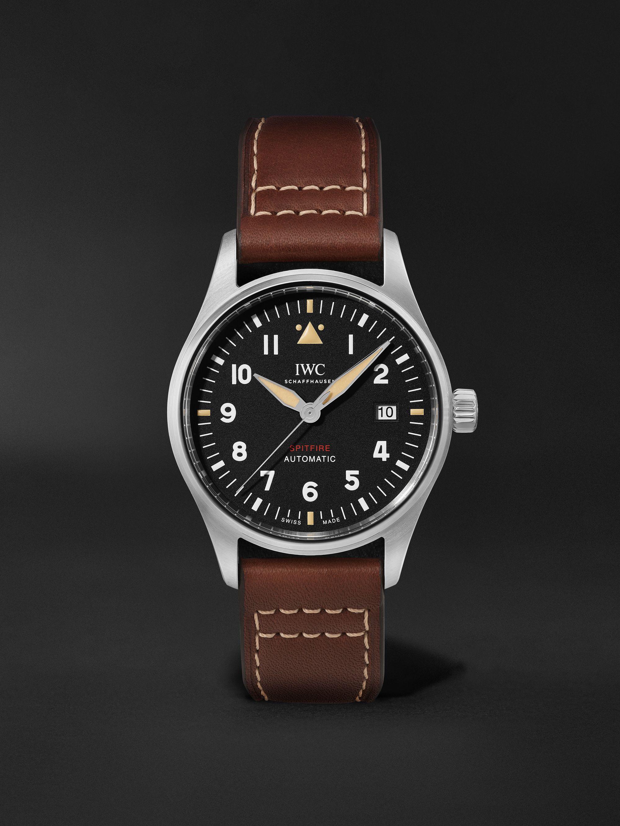 IWC SCHAFFHAUSEN Pilot's Spitfire Automatic 39mm Stainless Steel and Leather Watch, Ref. No. IW326803