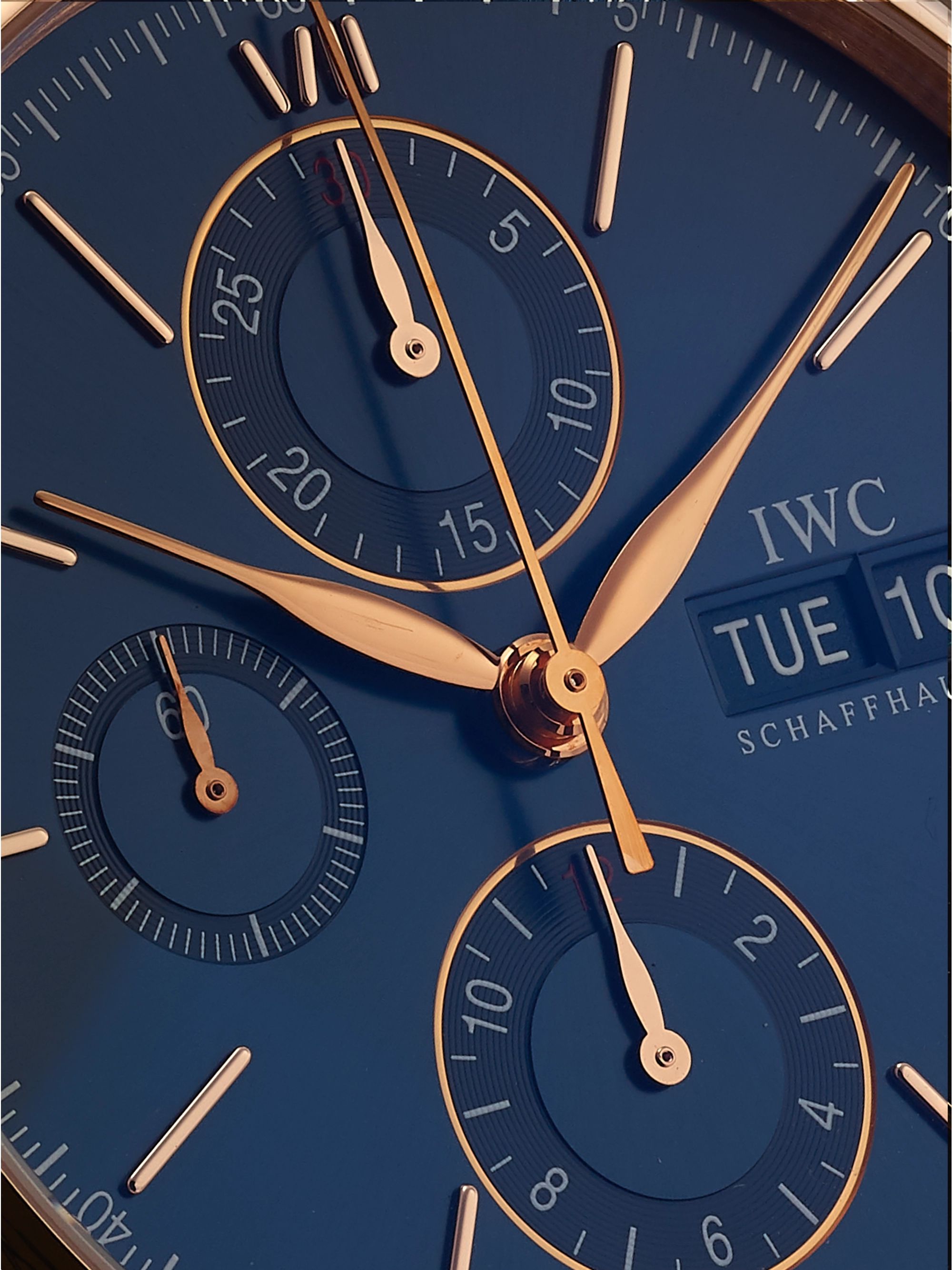 IWC SCHAFFHAUSEN Portofino Automatic Chronograph 42mm 18-Karat Red Gold and Alligator Watch, Ref. No. IW391035